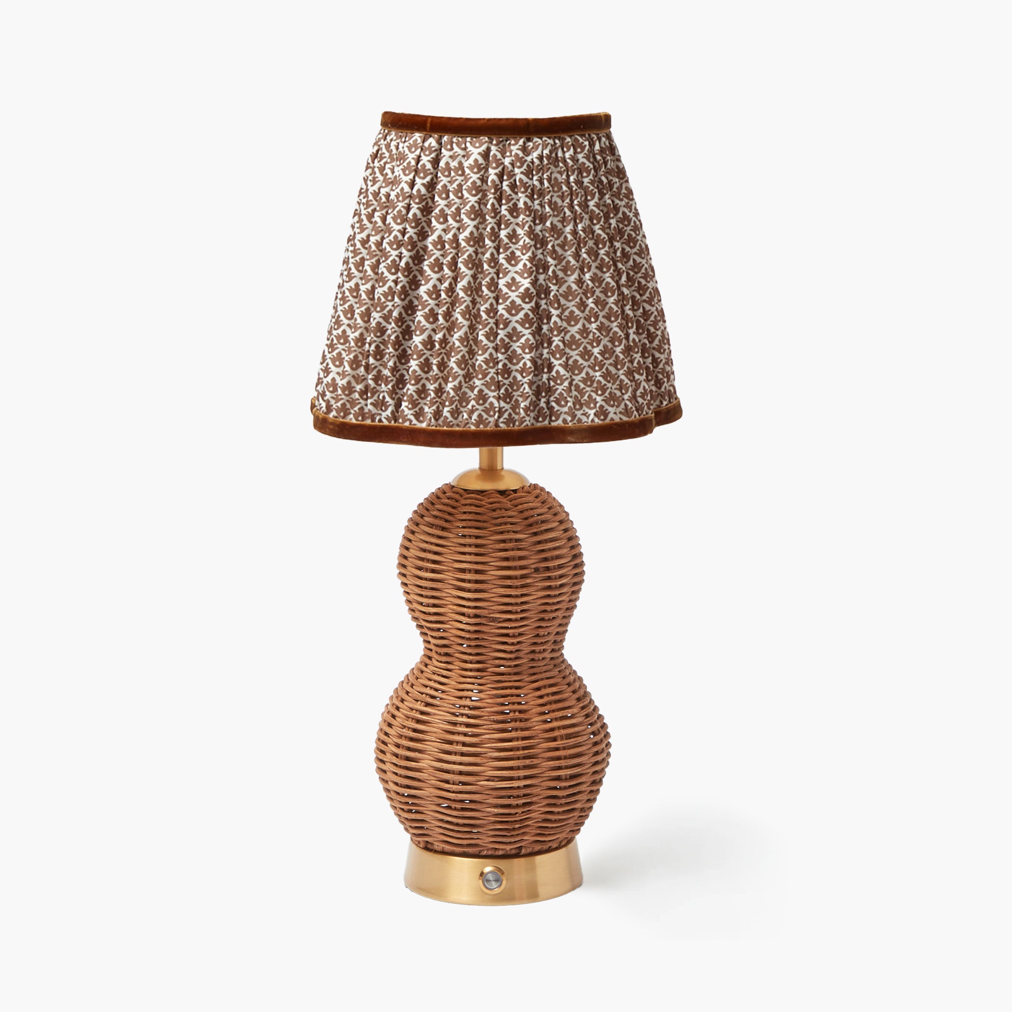 Bardot Rechargeable Lamp with Chocolate Lotus Shade (18cm)