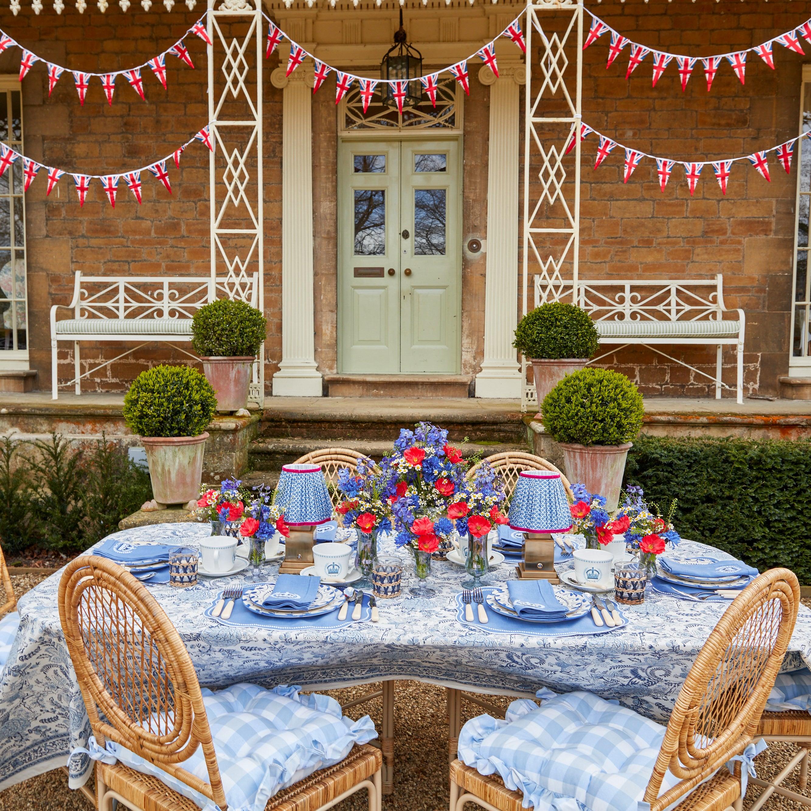 Beatrice Blue Tablecloth Mrs. Alice