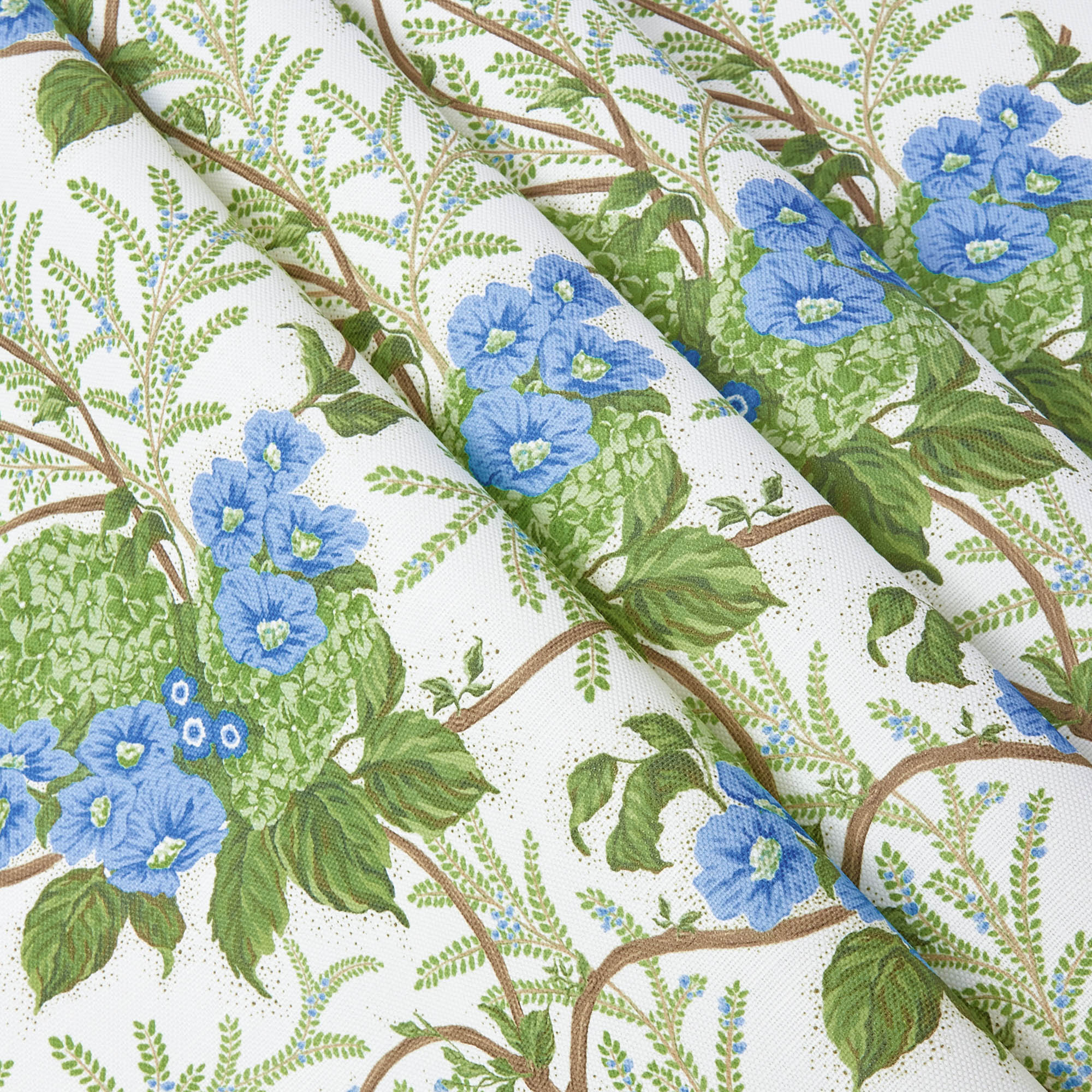 Green & Blue Lady Isabella's Garden Fabric