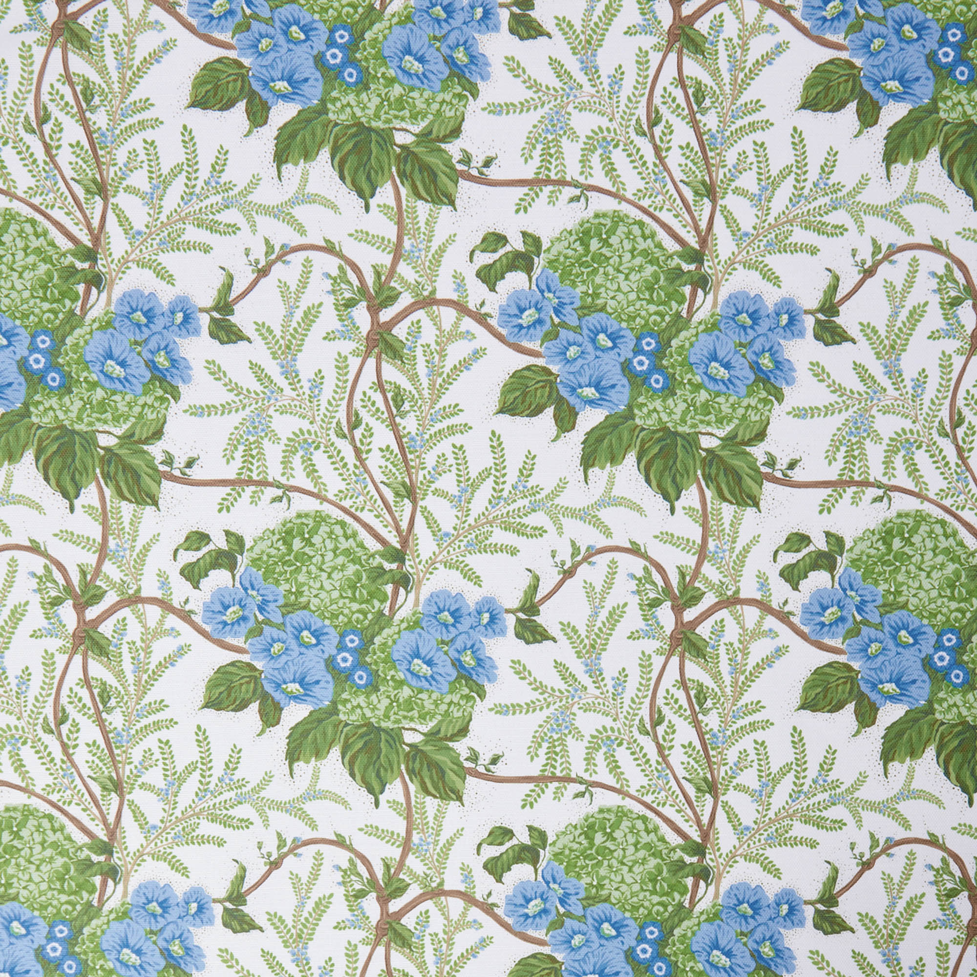 Green & Blue Lady Isabella's Garden Fabric