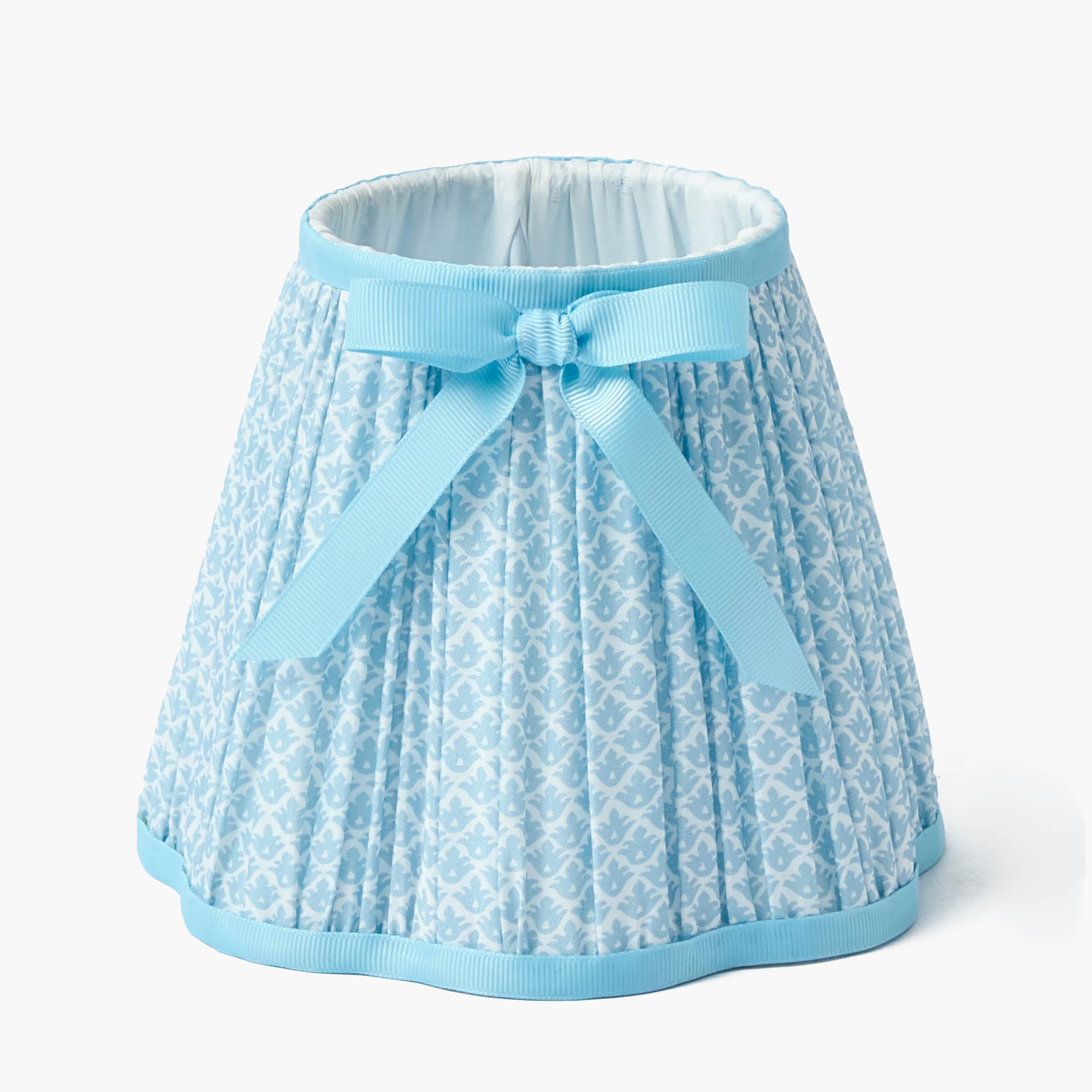 Edie Tall Rechargeable Lamp with Blue Lotus Bow Shade (18cm)