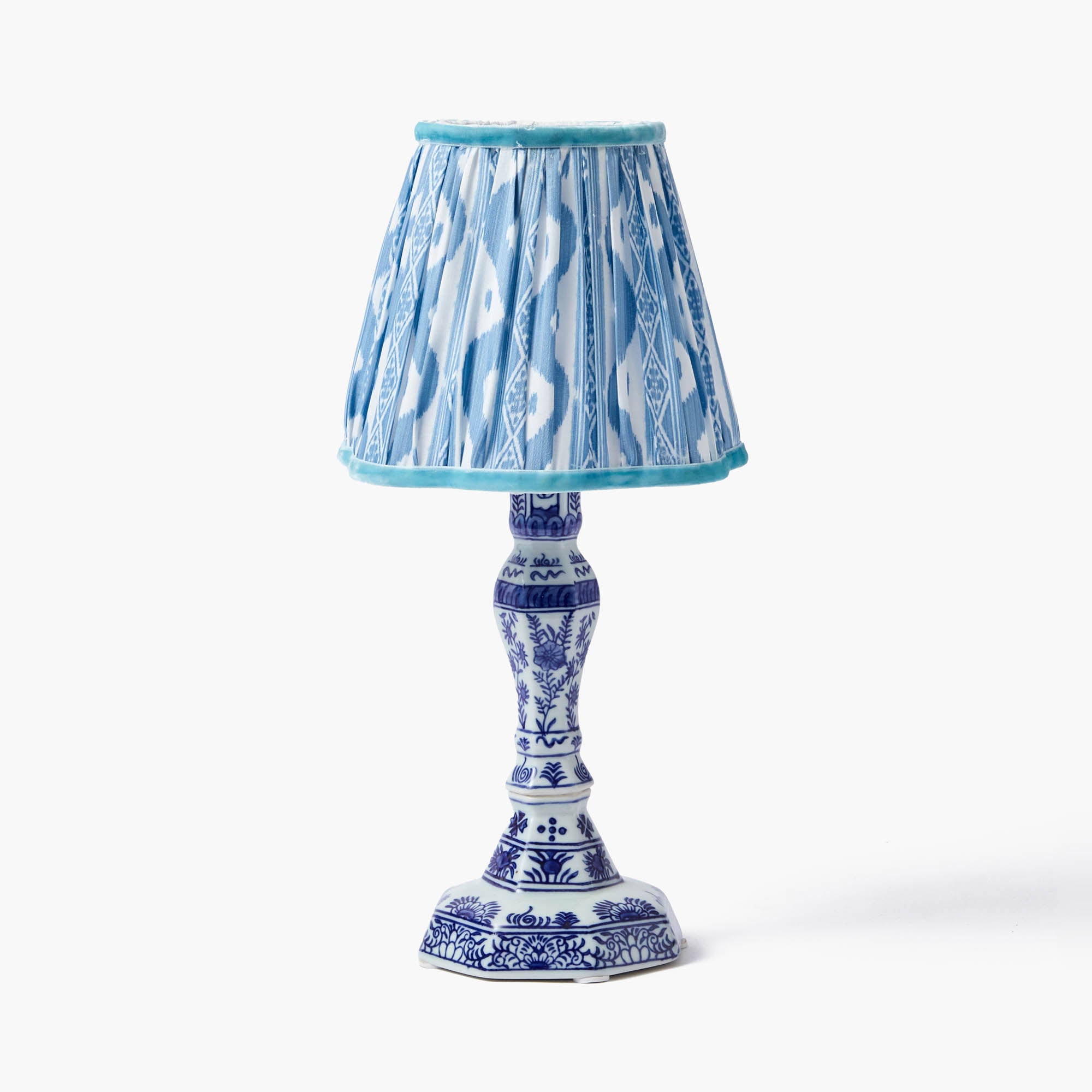 Blue Ikat Lampshade (18cm)