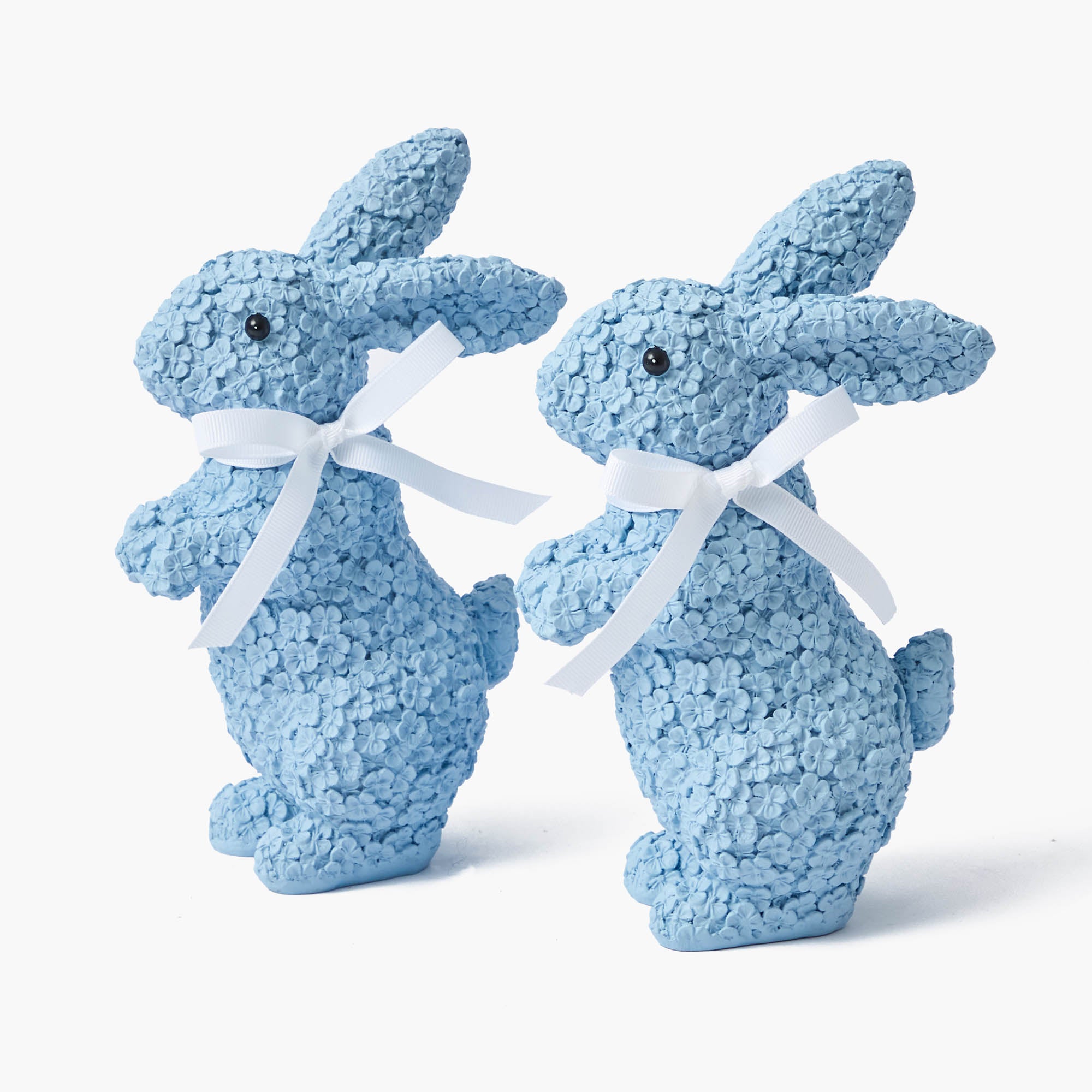 Blue Floral Bunny (Pair)