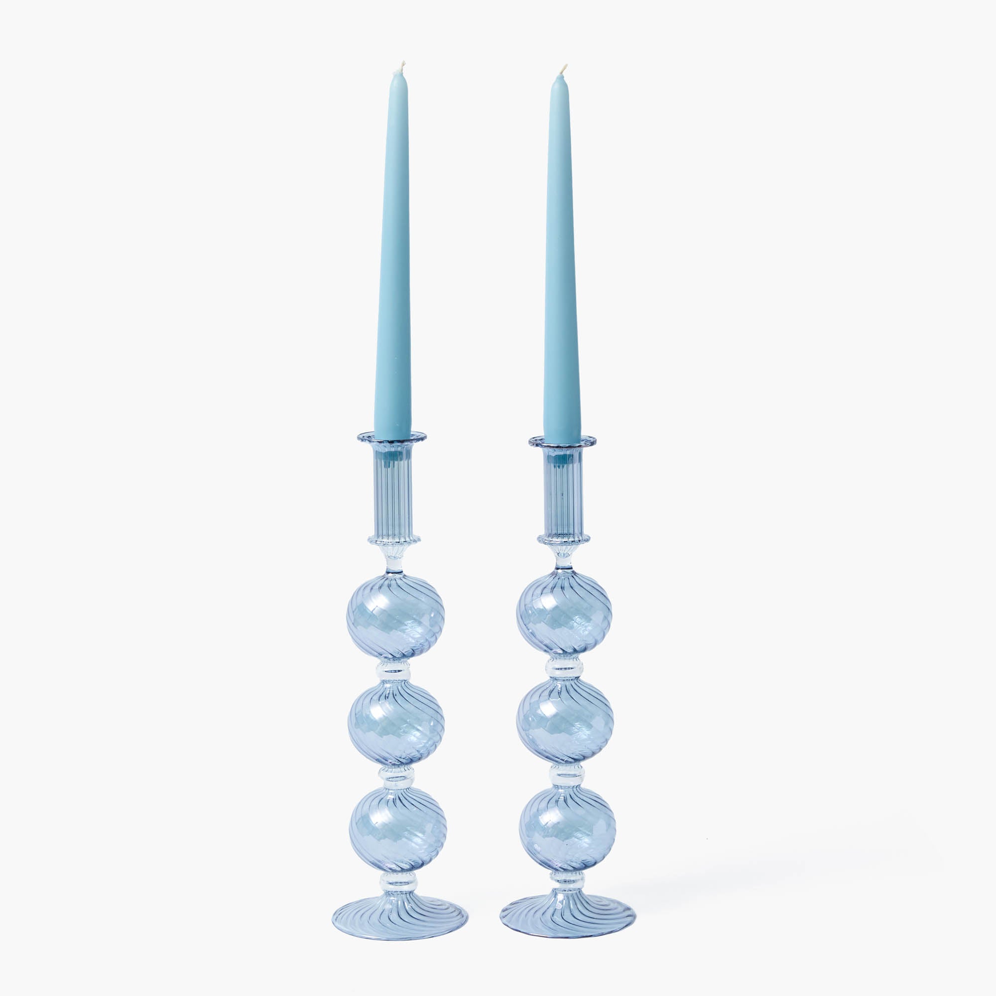 Camille Azure Candle Holder (Pair)