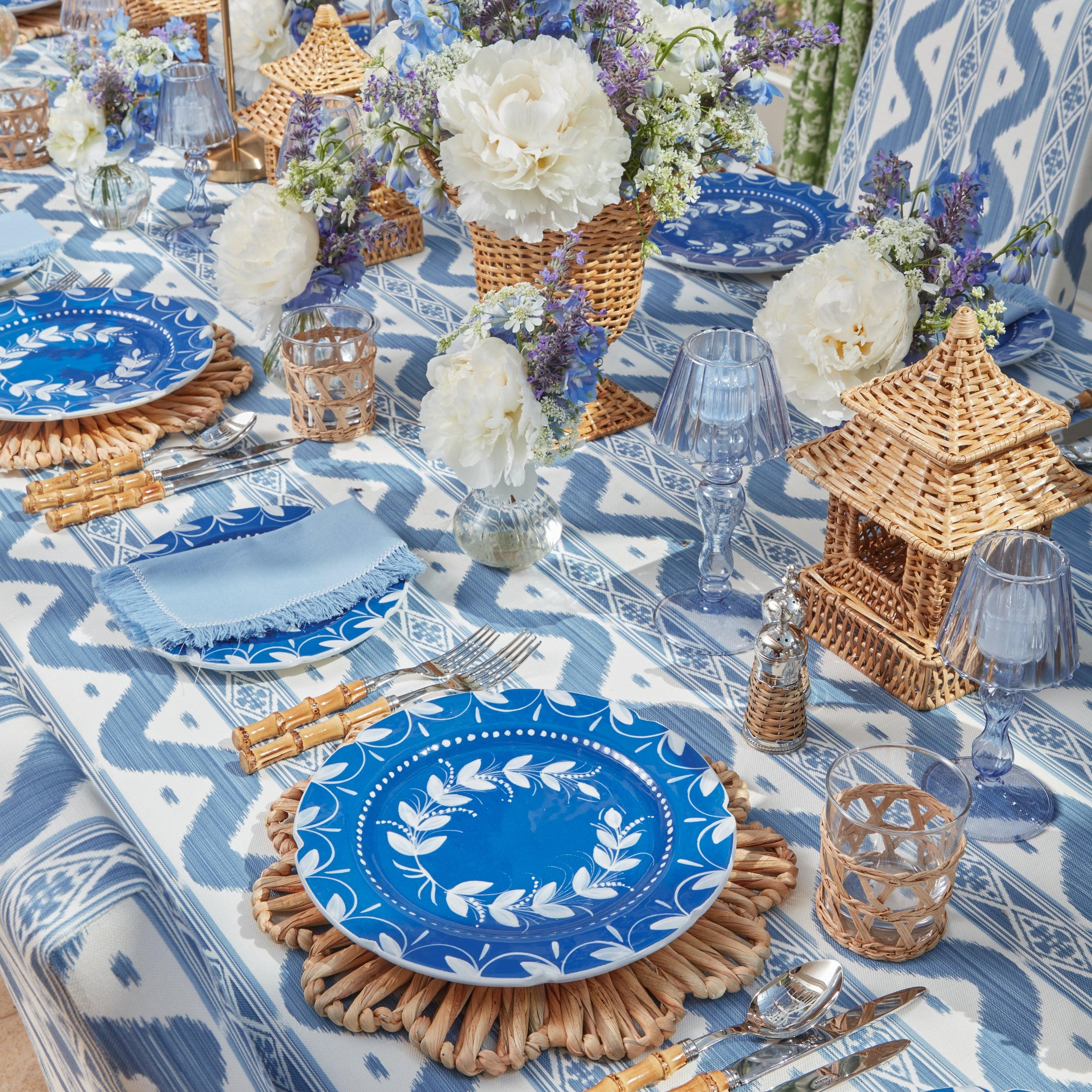 Blue Fringe Napkins (Set of 4) - Mrs. Alice