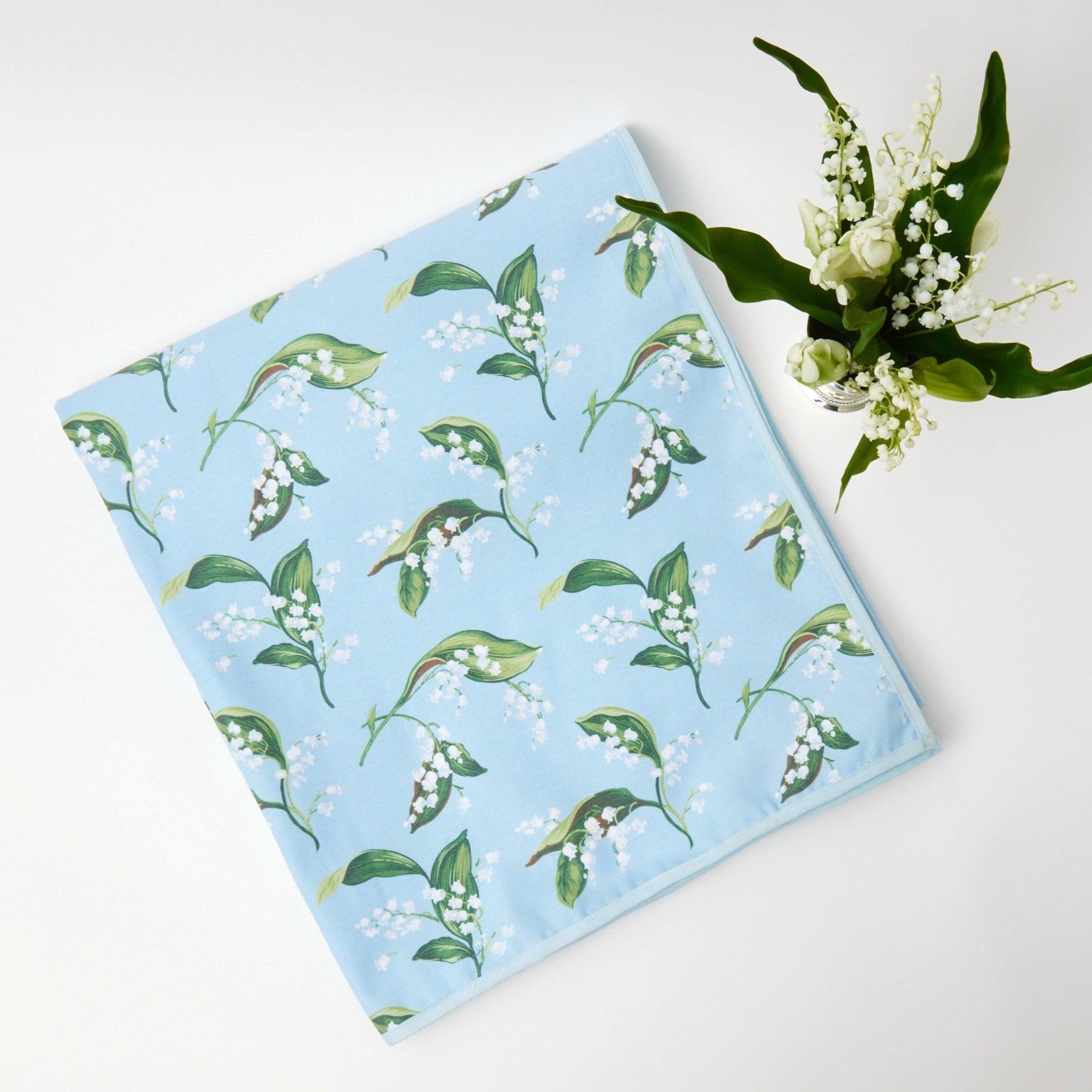 Blue Lily of the Valley Tablecloth - Mrs. Alice