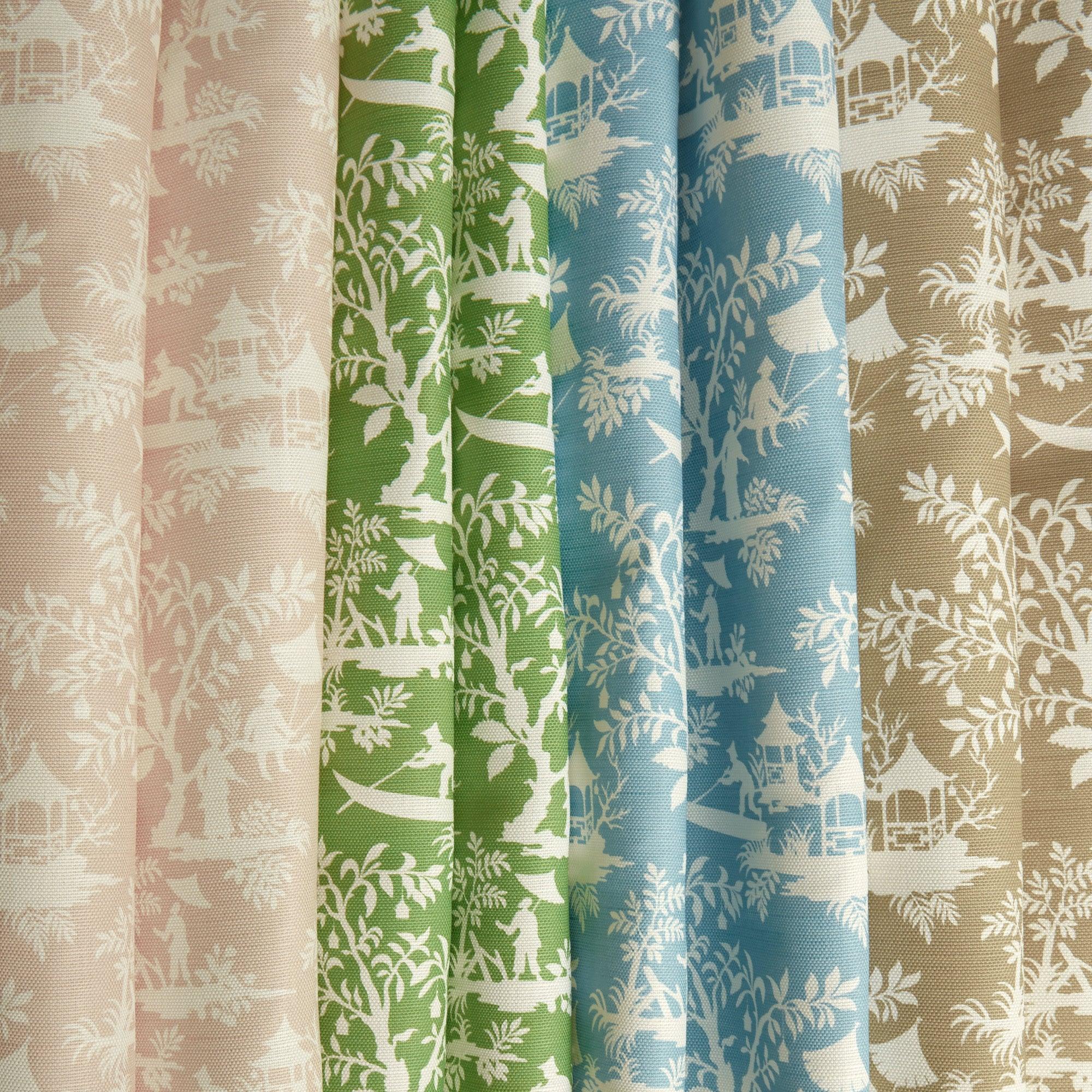 Blue Pagoda Garden Fabric - Mrs. Alice