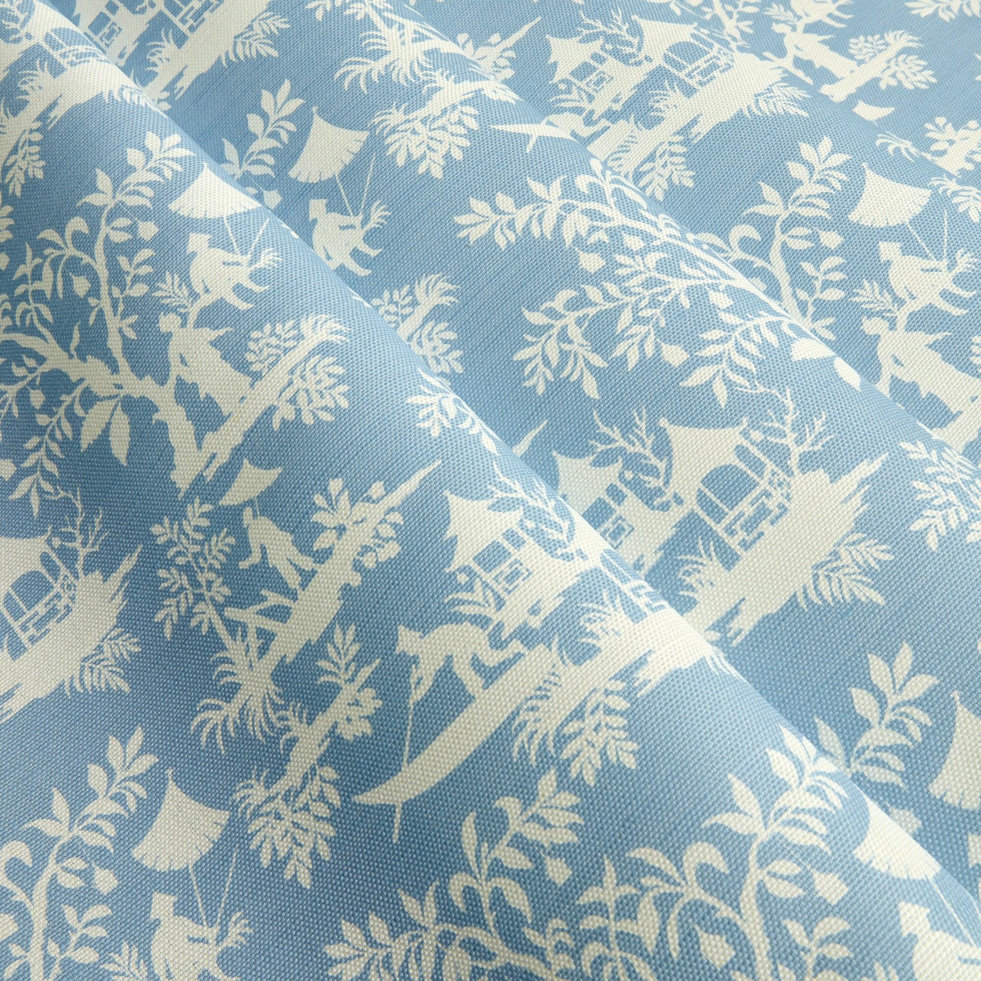 Blue Pagoda Garden Fabric - Mrs. Alice