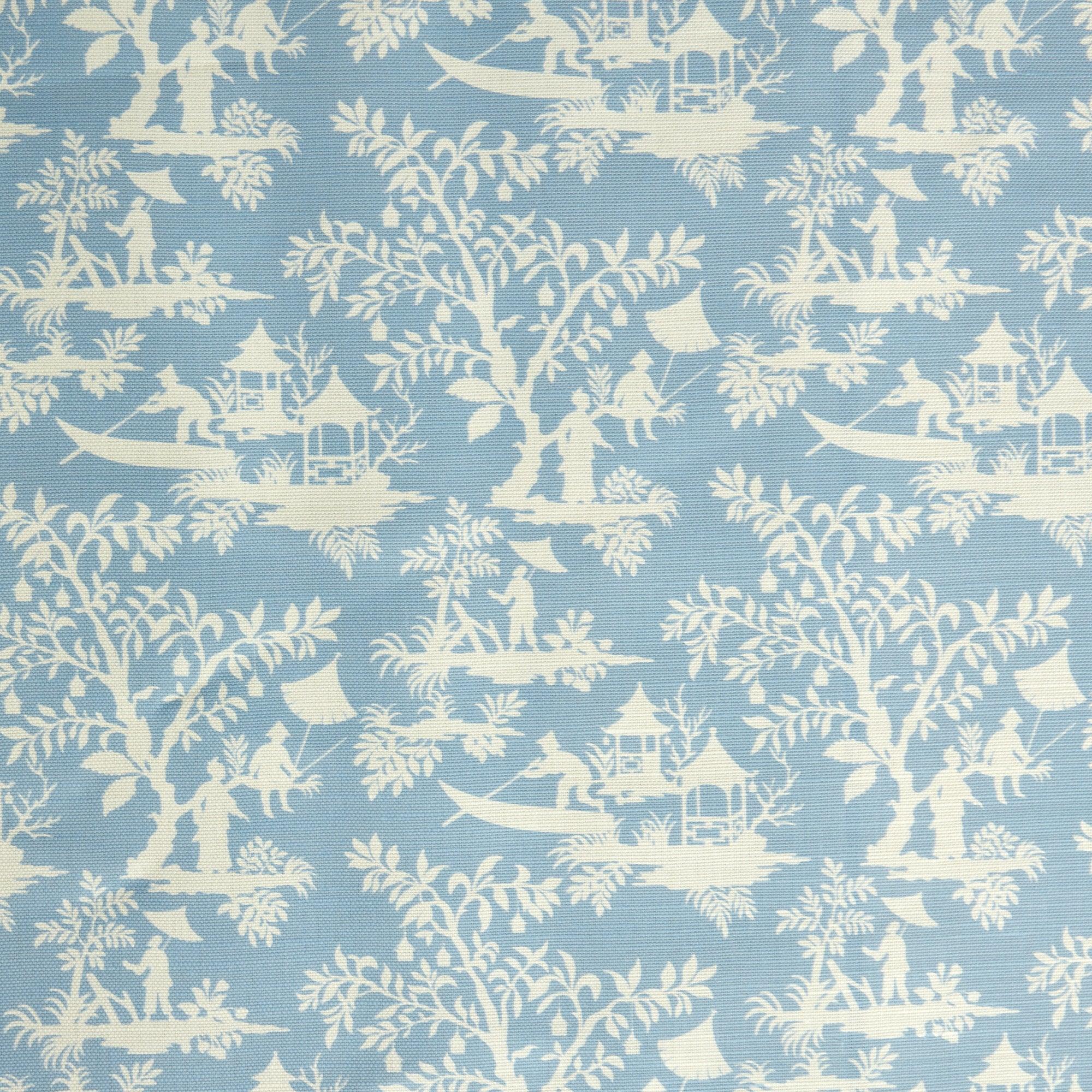 Blue Pagoda Garden Fabric - Mrs. Alice