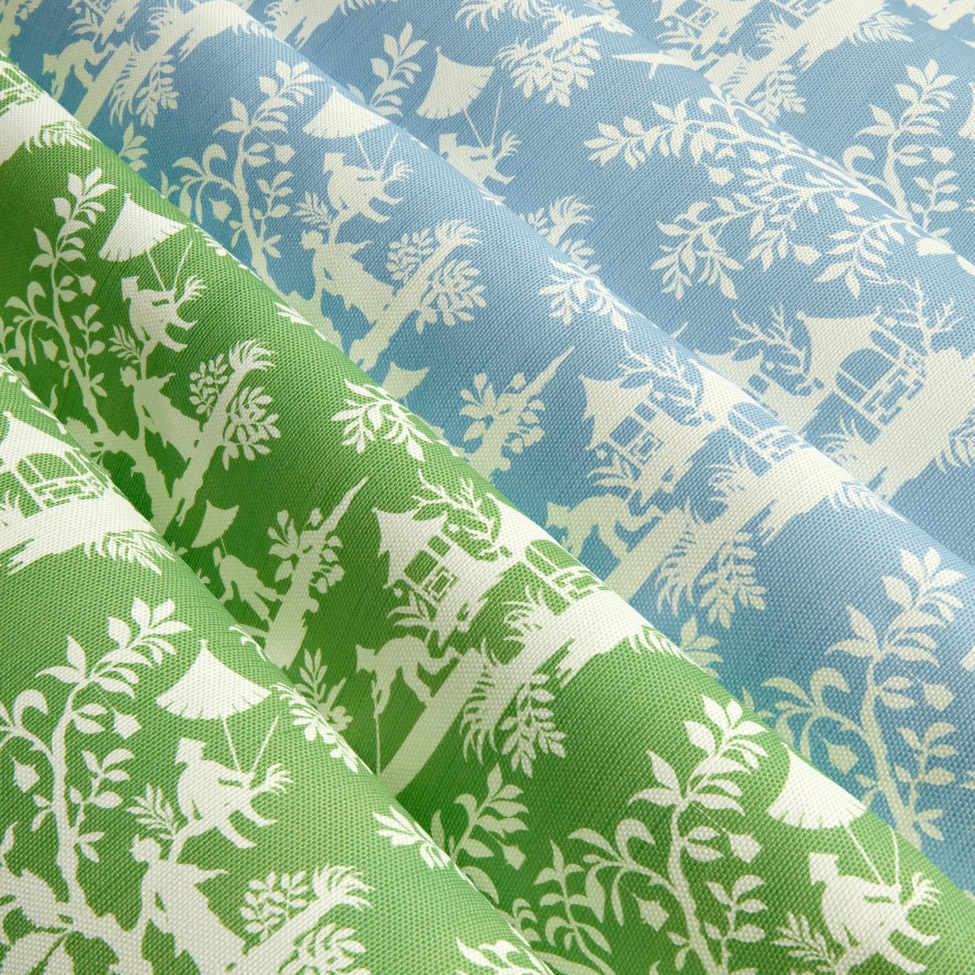 Blue Pagoda Garden Fabric - Mrs. Alice