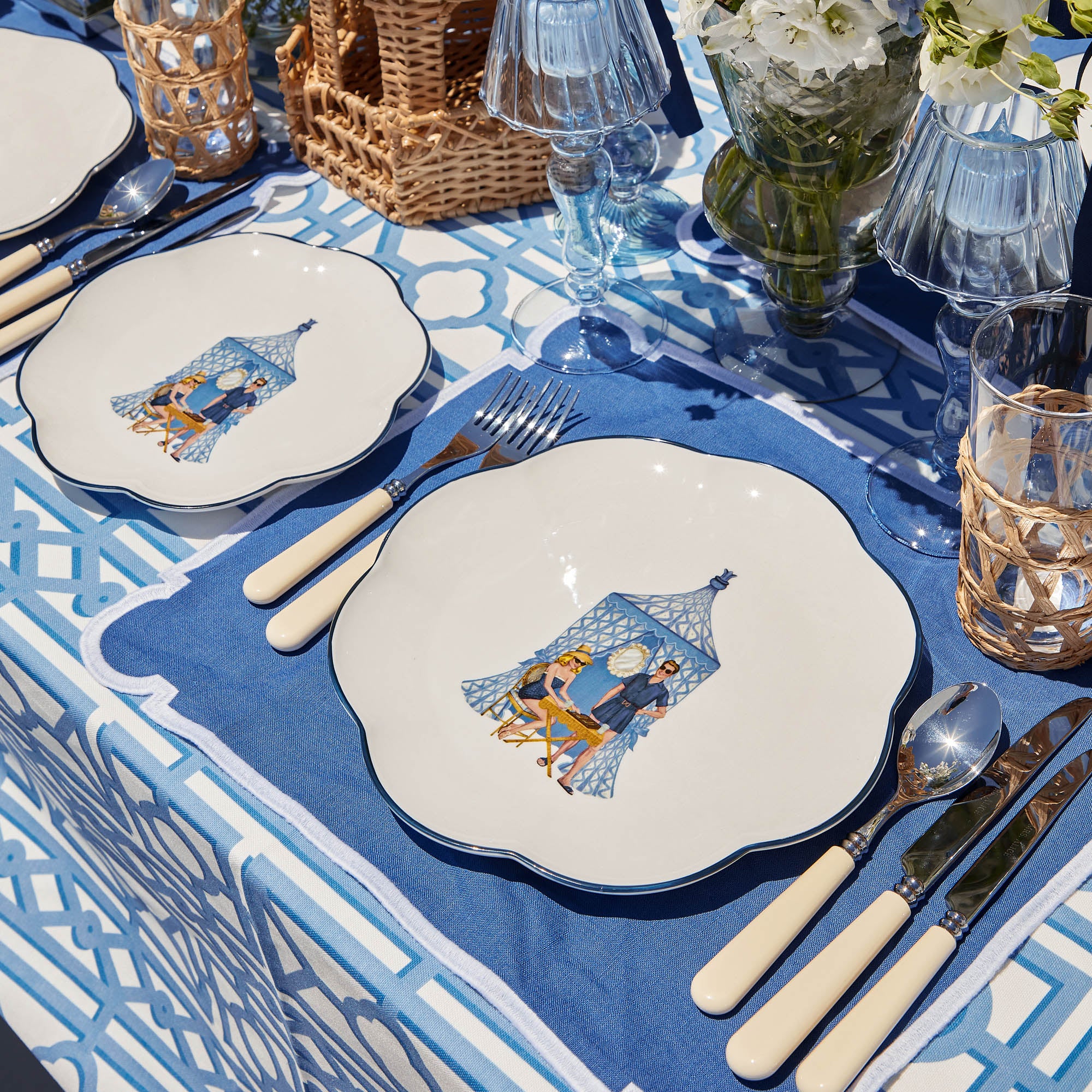 Ikat Pavilion Dinner Plate