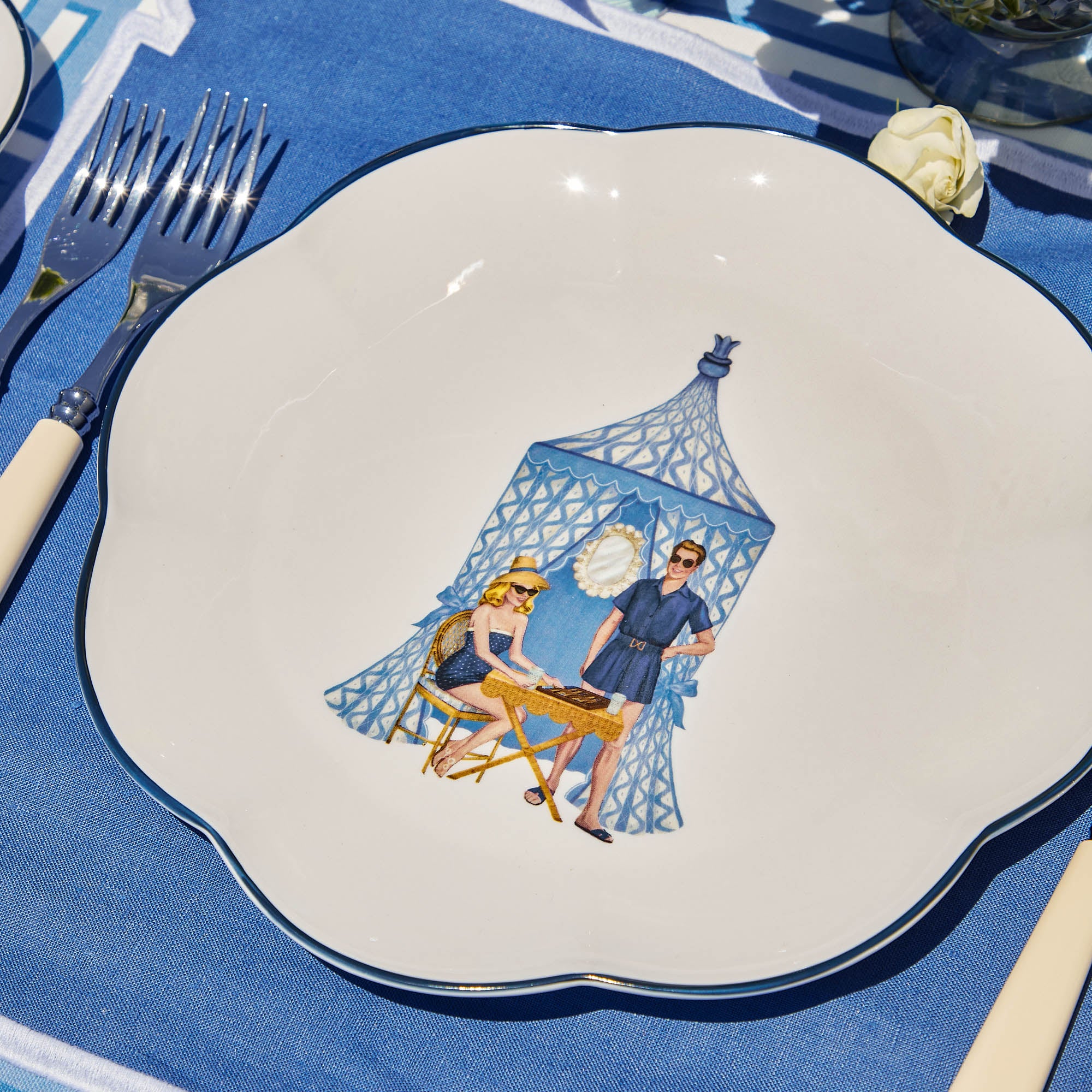 Ikat Pavilion Dinner Plate