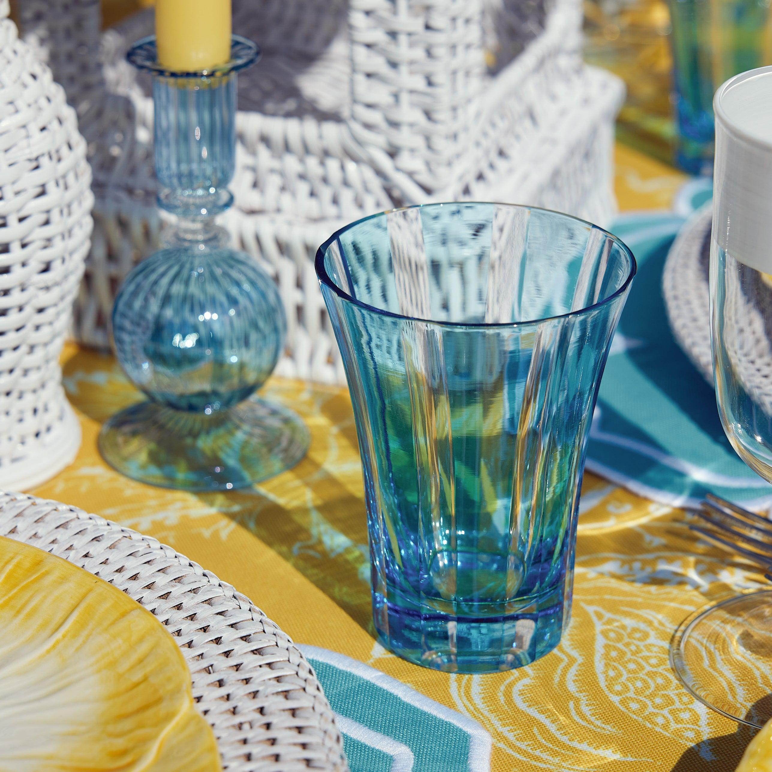 Blue Positano Glasses (Set of 4) - Mrs. Alice