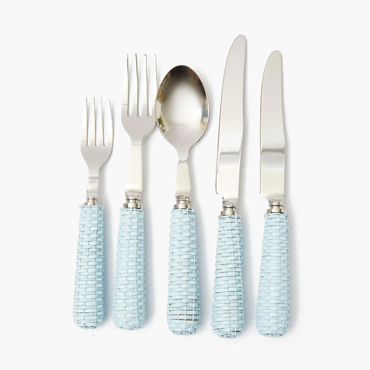 Blue Rattan Cutlery (5 Piece)