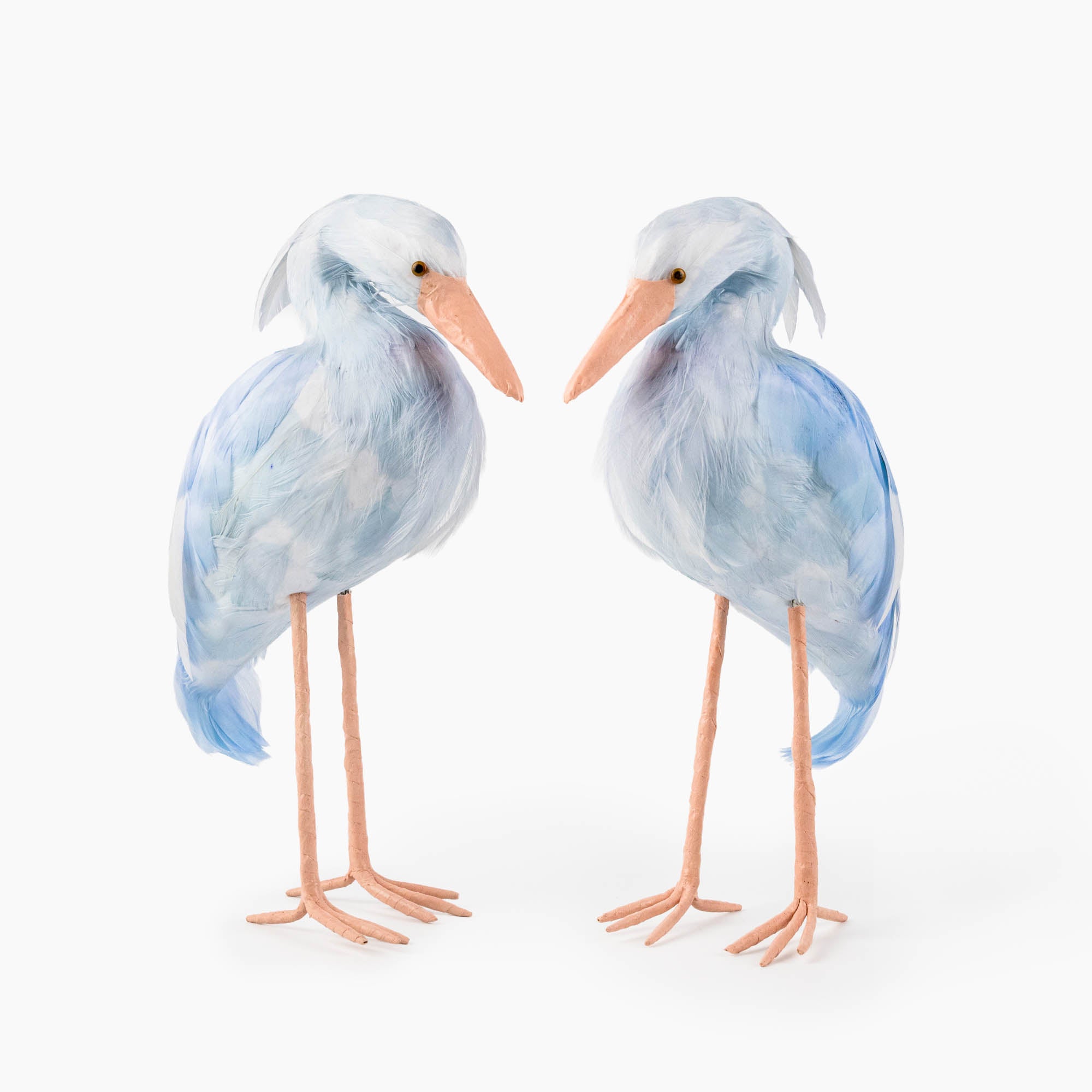 Blue Saskia Stork (Pair) - 25cm