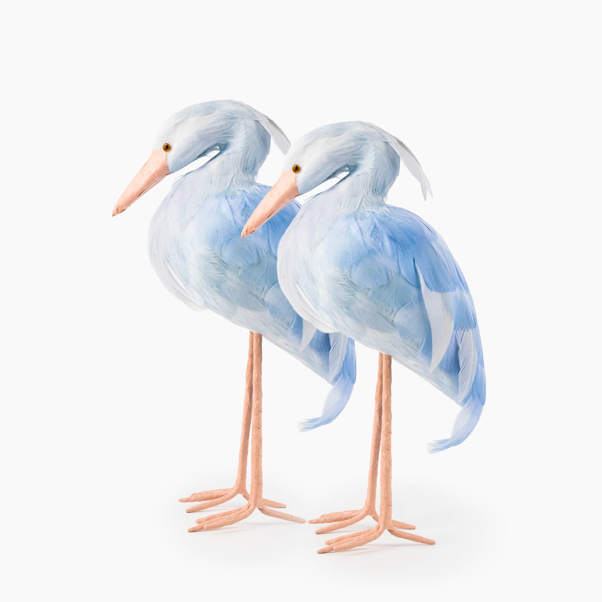 Blue Saskia Stork (Pair) - 25cm