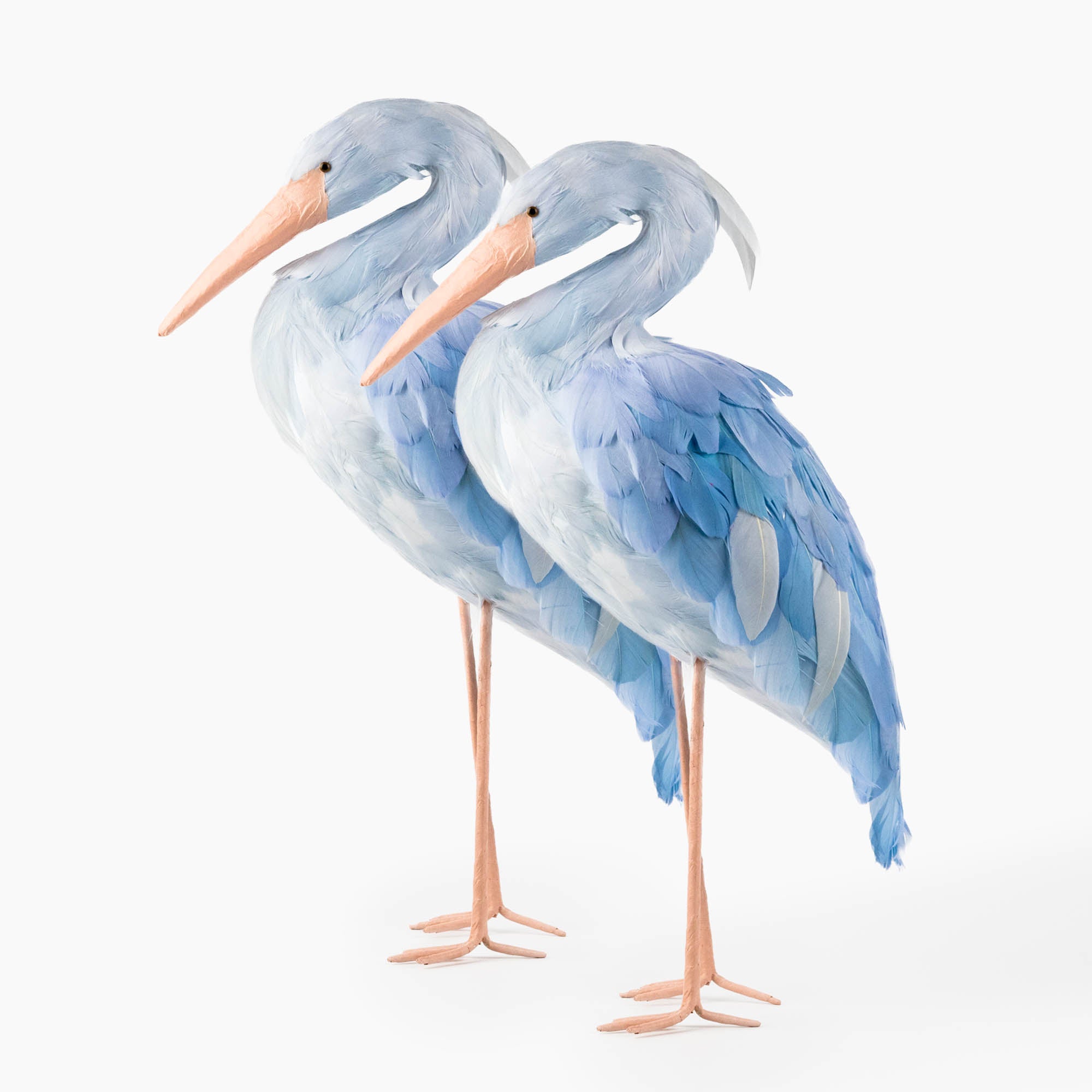 Blue Saskia Stork (Pair) - 44cm