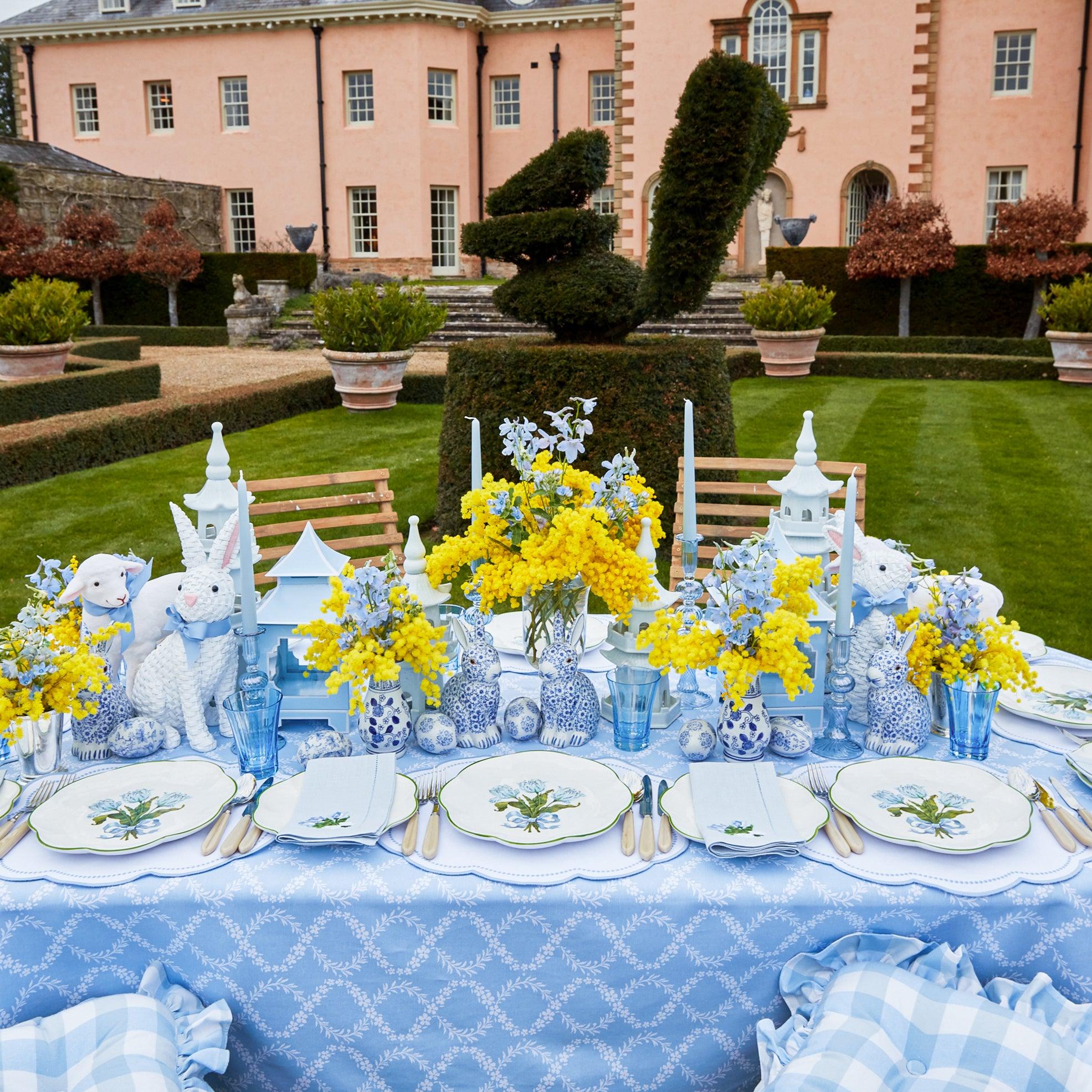 Blue Tulip Dinner Plate - Mrs. Alice