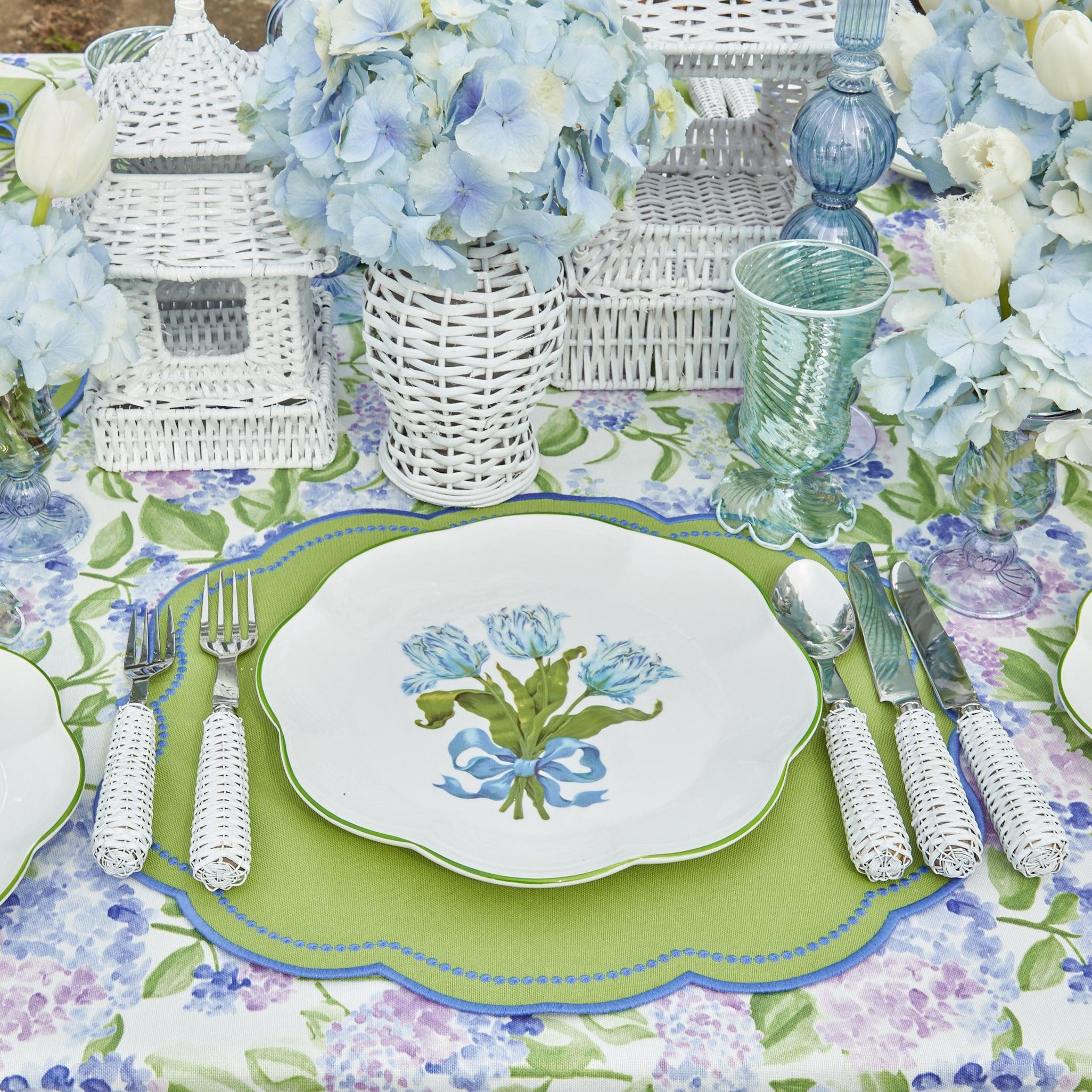 Blue Tulip Dinner Plate - Mrs. Alice