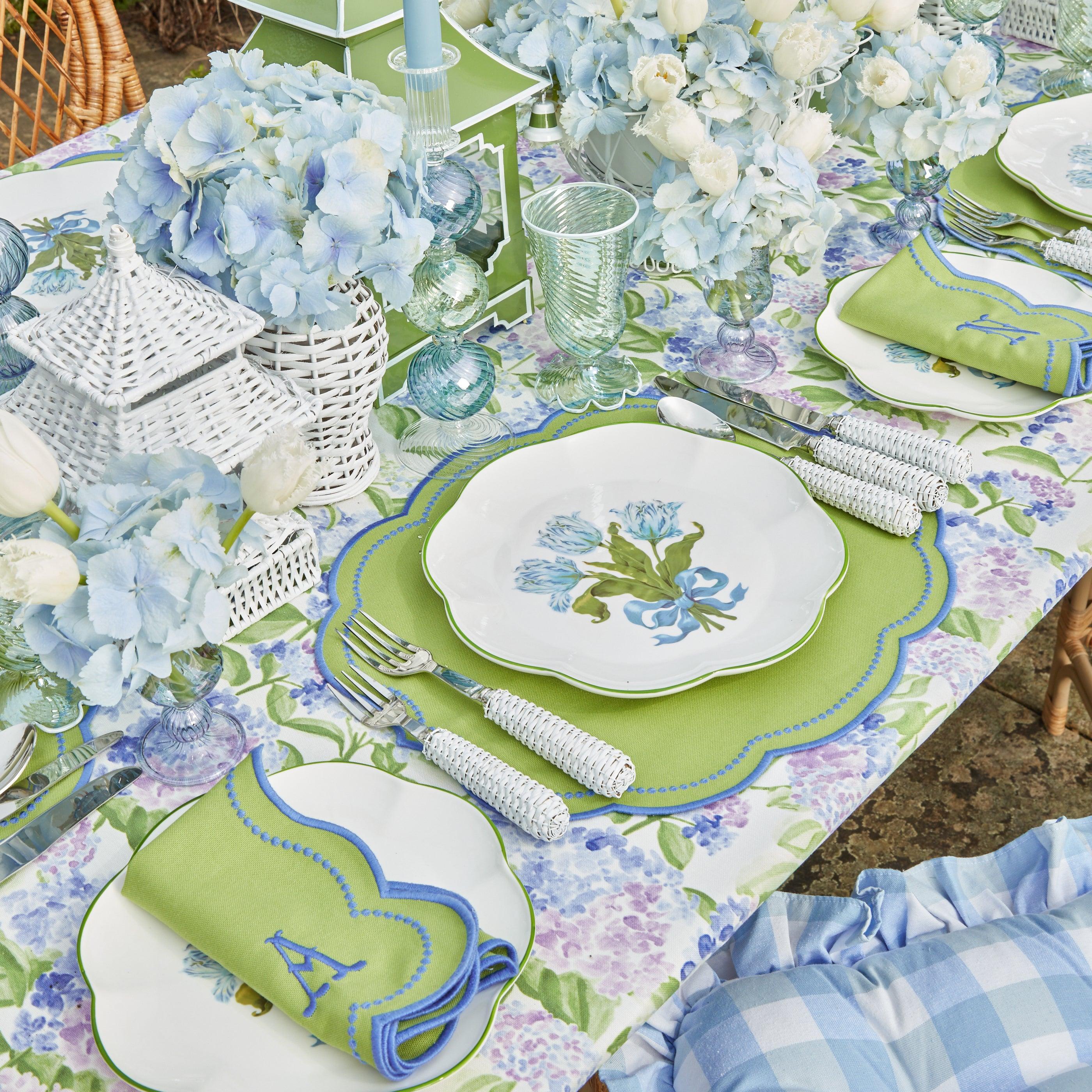 Blue Tulip Dinner Plate - Mrs. Alice