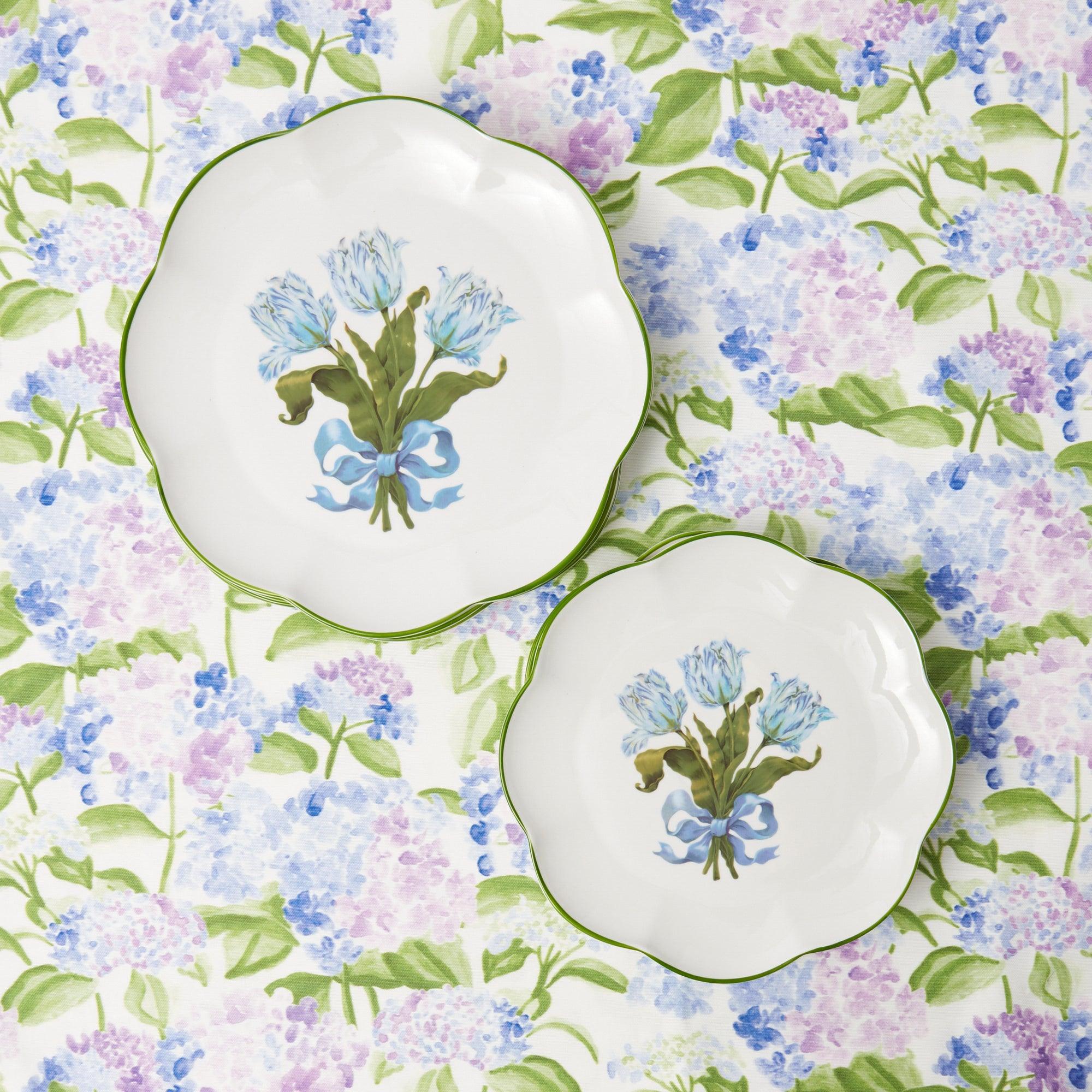 Blue Tulip Starter Plates (Set of 4) - Mrs. Alice