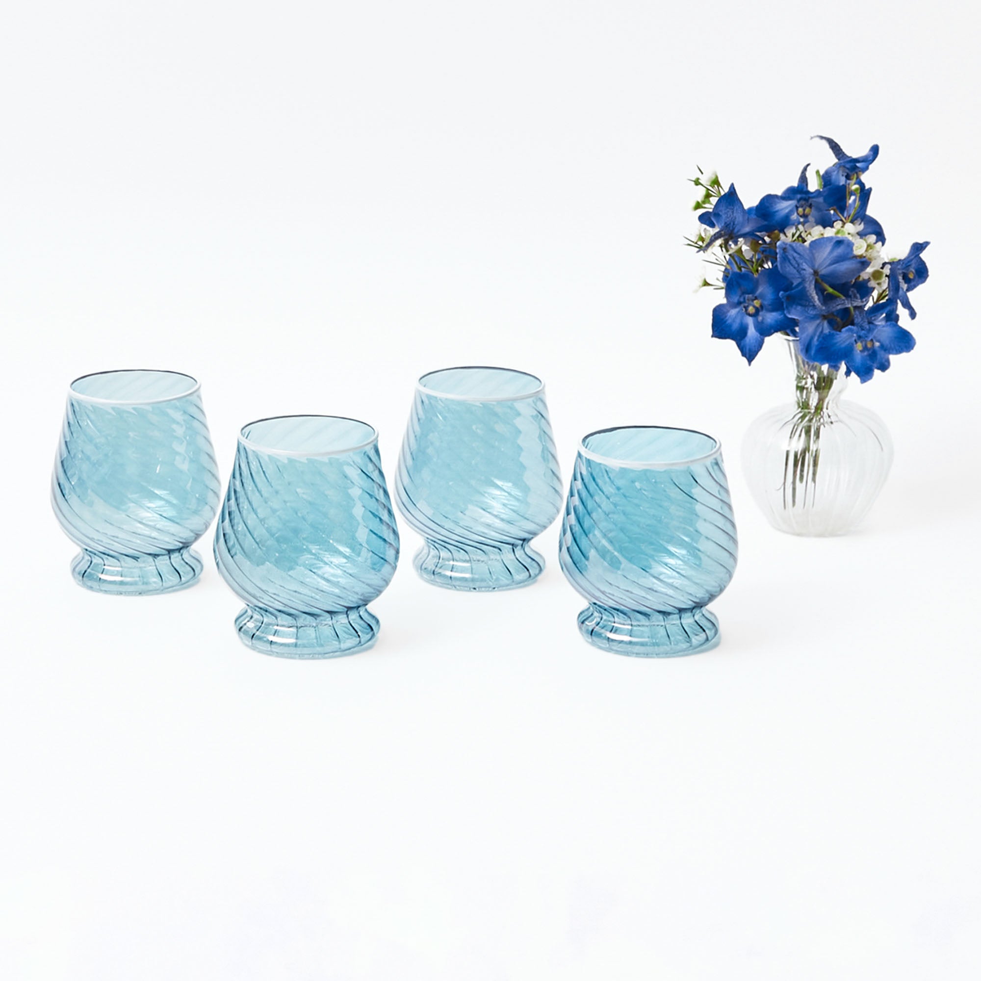 Camille Blue Wine Glasses (Set of 4) – Mrs. Alice