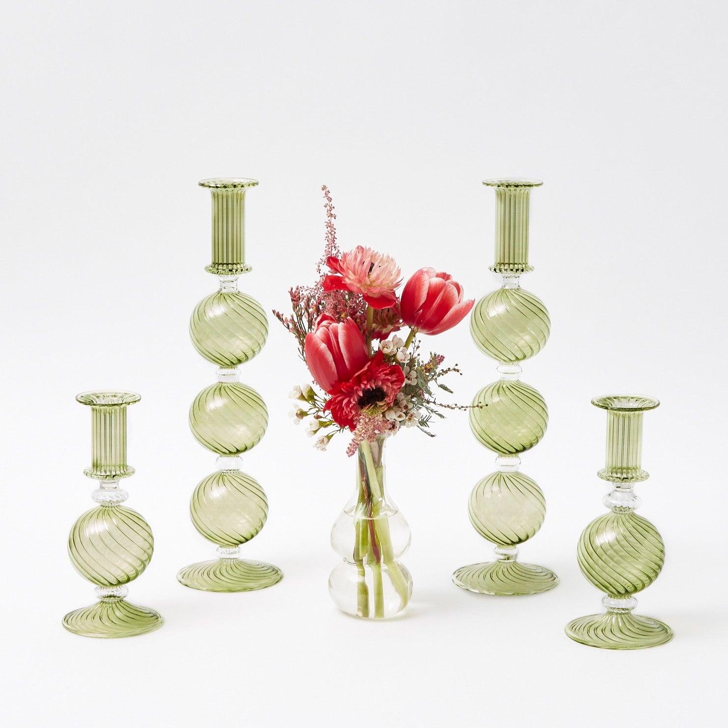 Camille Olive Candle Holder Set - Mrs. Alice