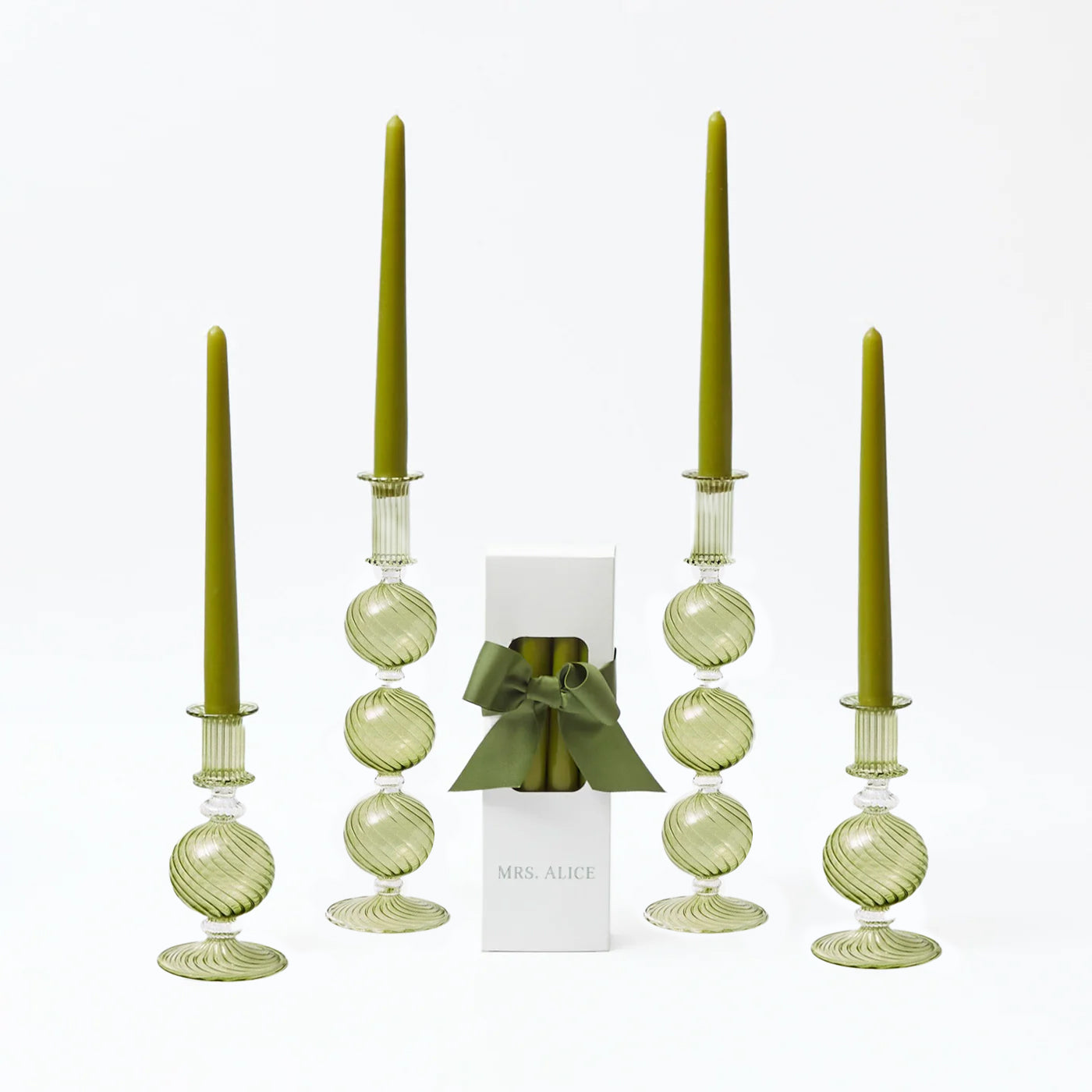 Camille Olive Candle Set (Apple Green)