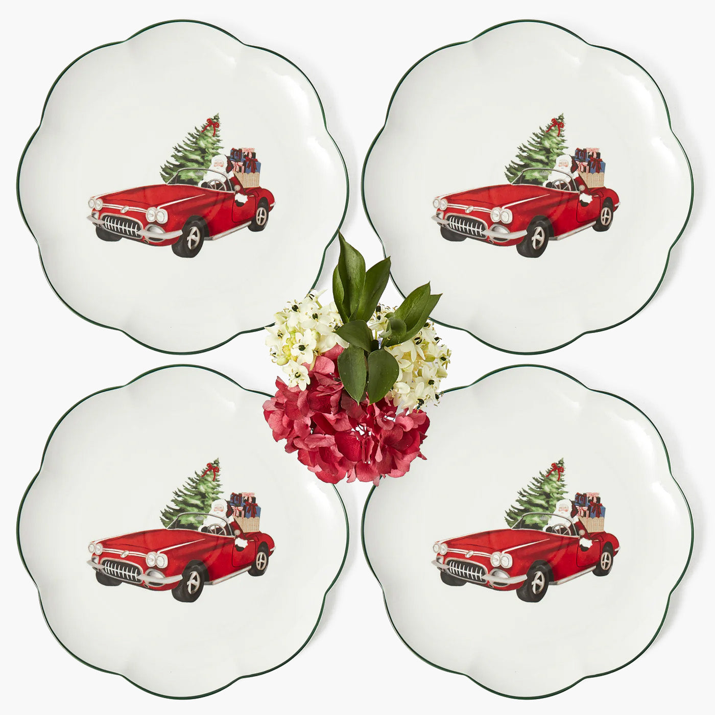 Driving Home for Christmas Dinner Plate (Set of 4)