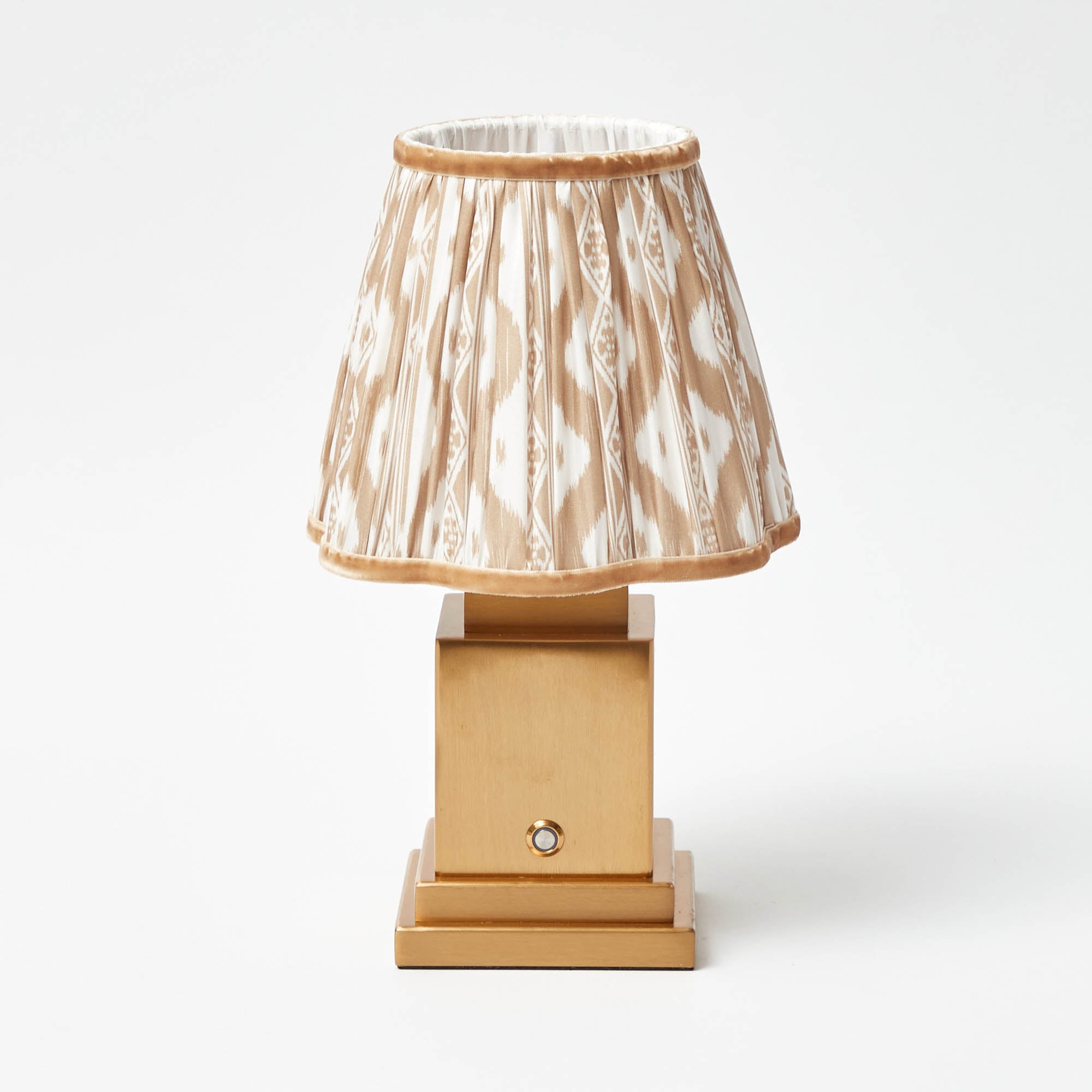 Rechargeable Lamp with Putty Ikat Shade (18cm)