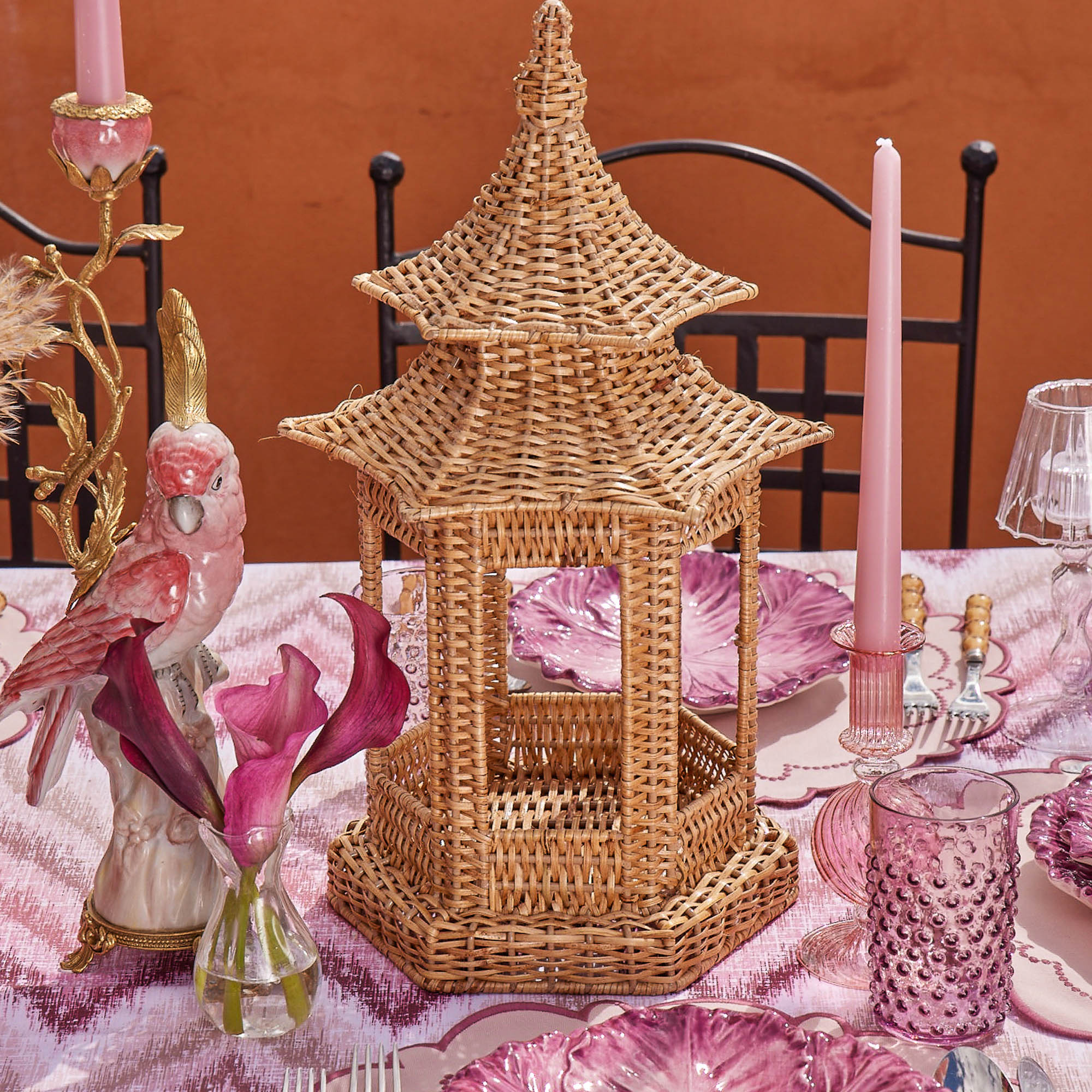 Emi Rattan Pagoda Lantern