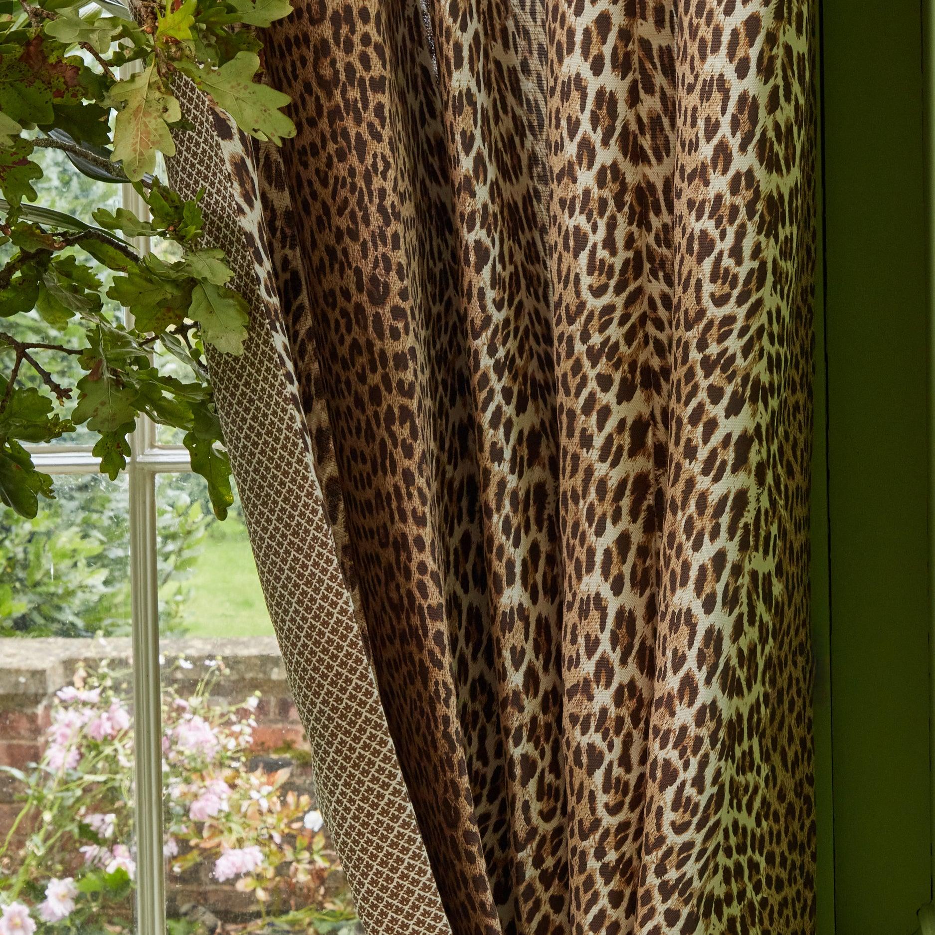 Chestnut Brown Leopard Fabric - Mrs. Alice