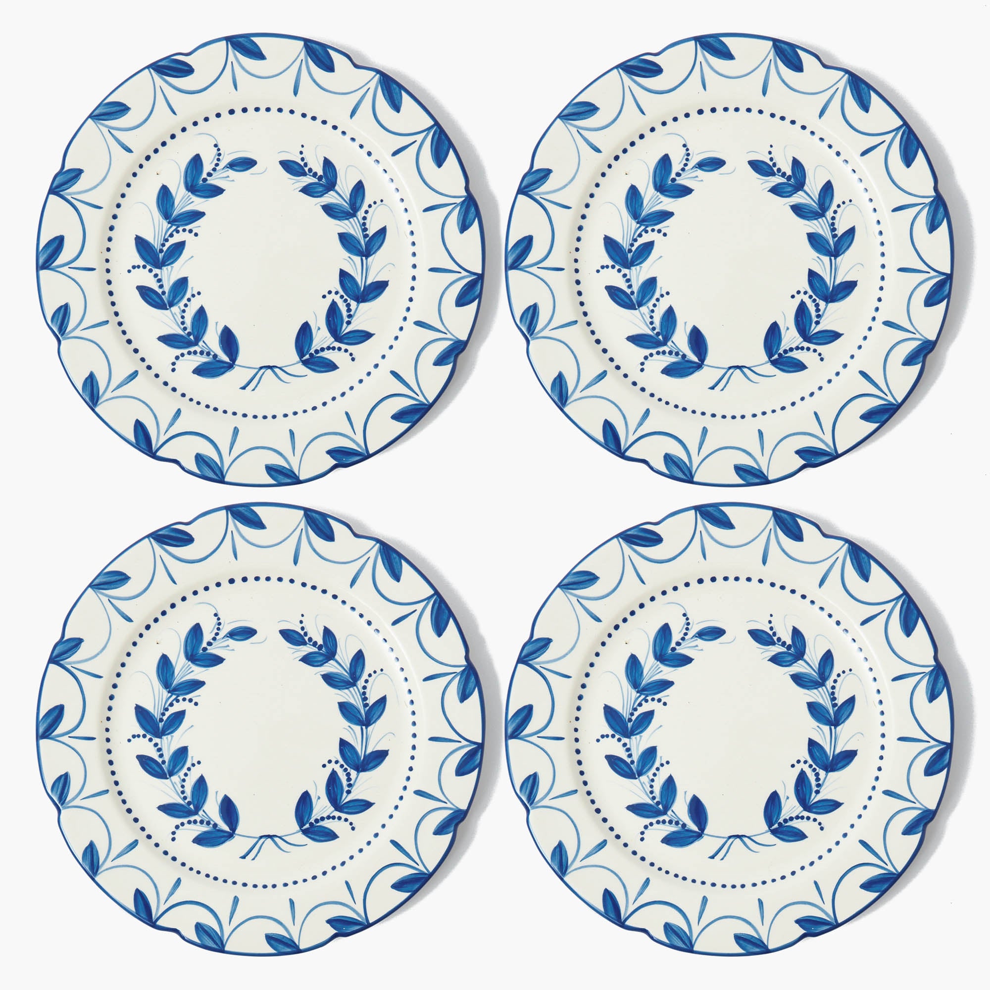 Elizabeth Blue Garland Dinner Plates (Set of 4)