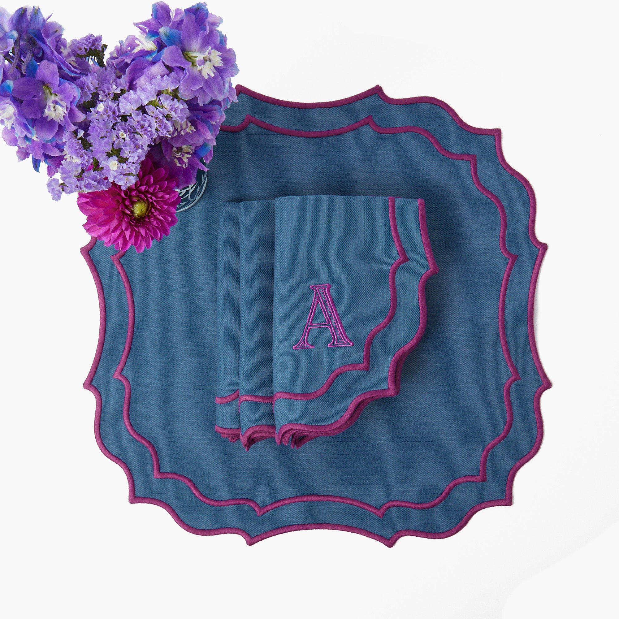 Marlene Blue & Purple Napkins (Set of 4)