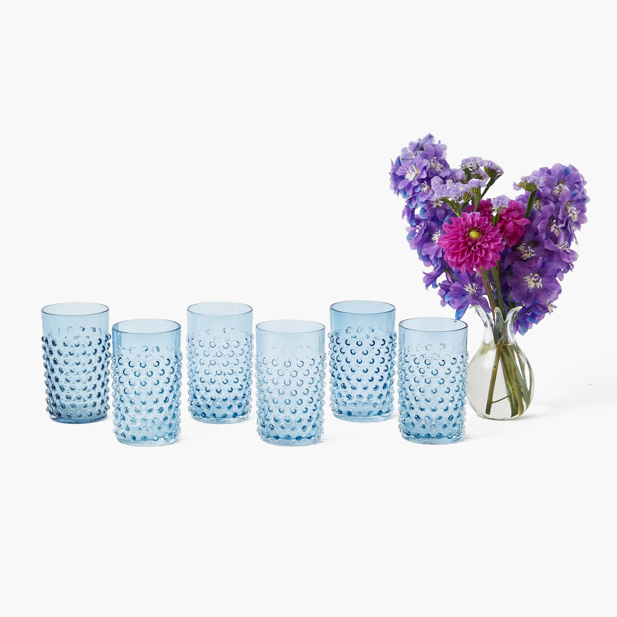 Hobnail Navy Glasses & Jug Set