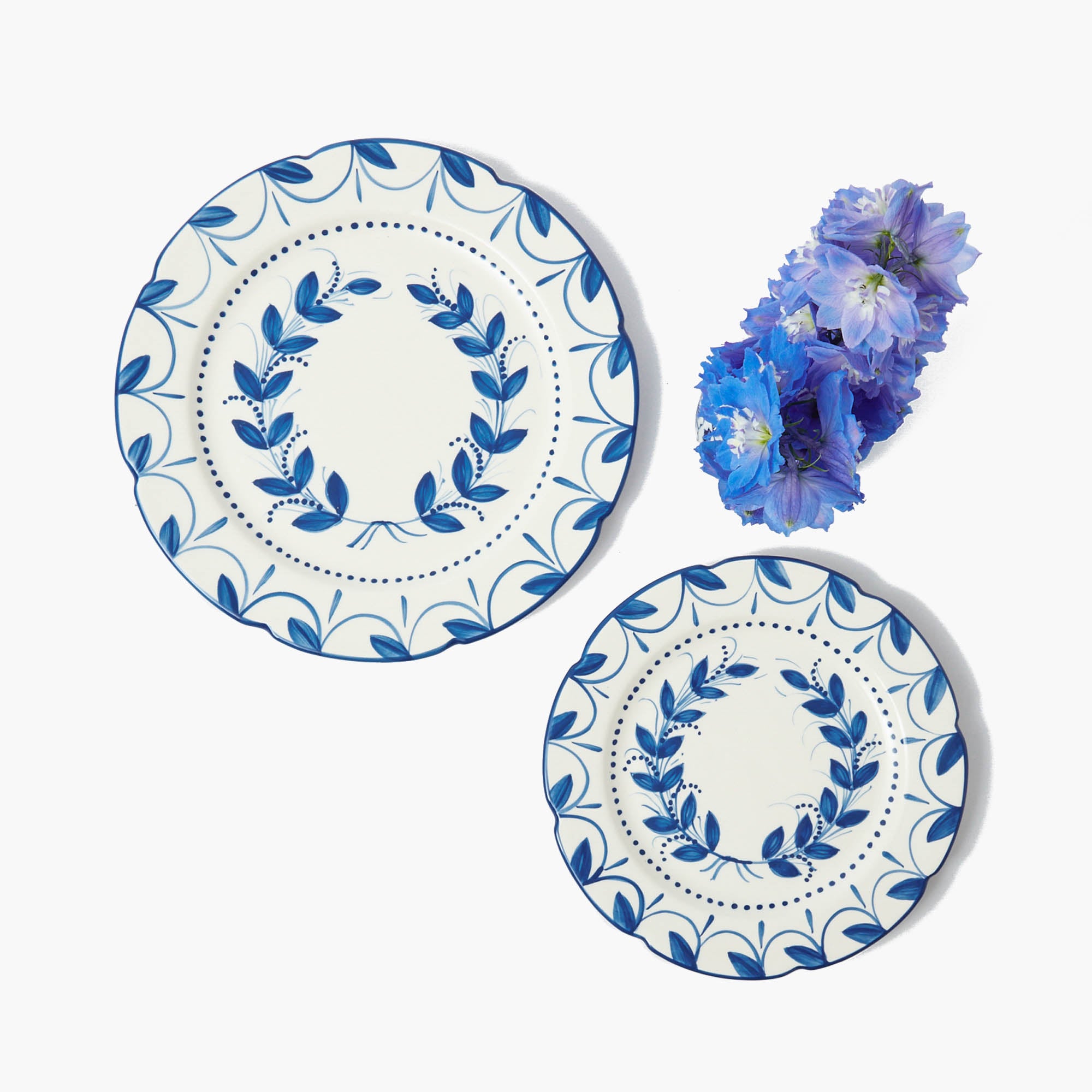 Elizabeth Blue Garland Starter Plates (Set of 4)