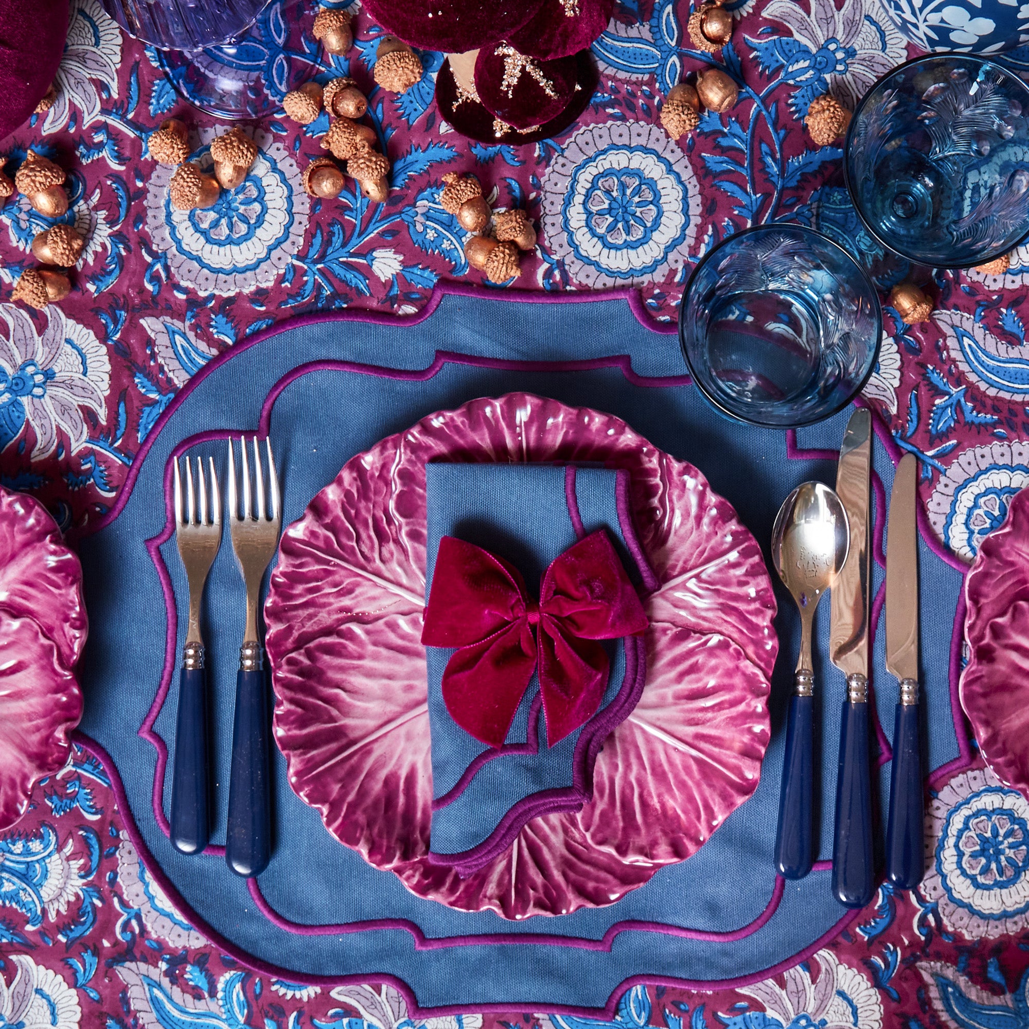 Marlene Blue & Purple Placemats (Set of 4)