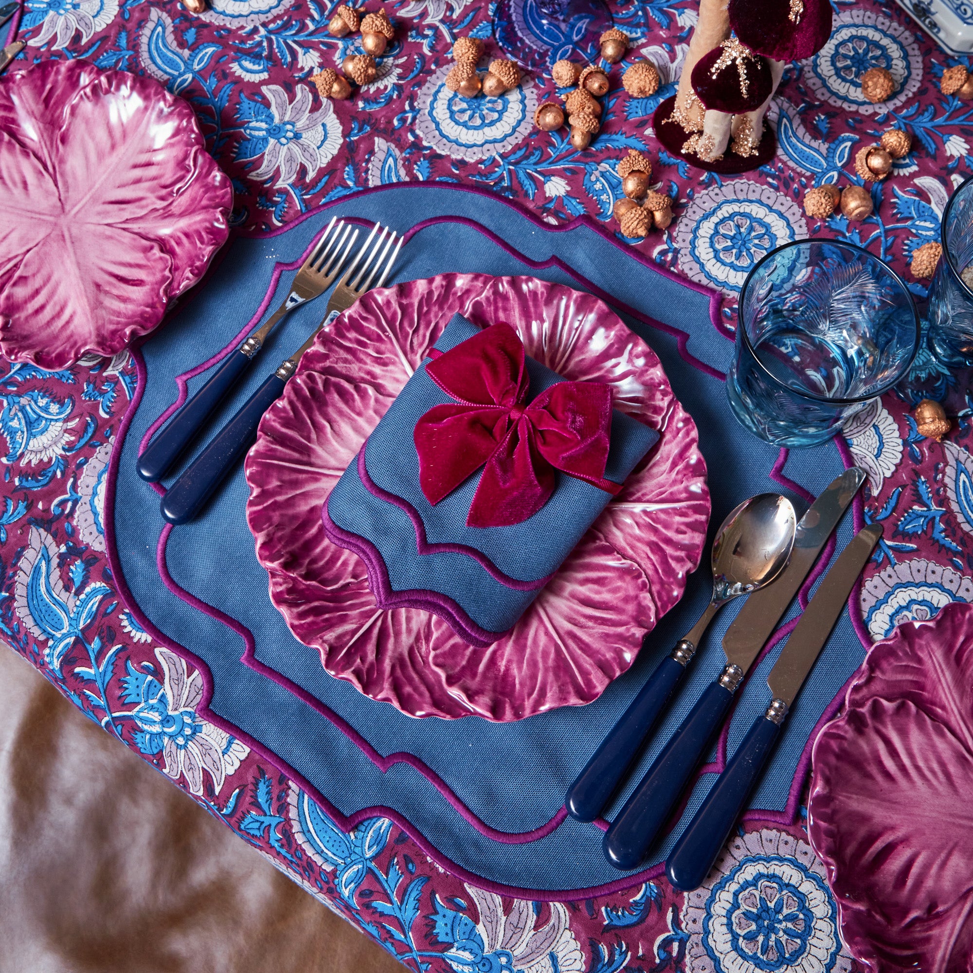 Marlene Blue & Purple Napkins (Set of 4)