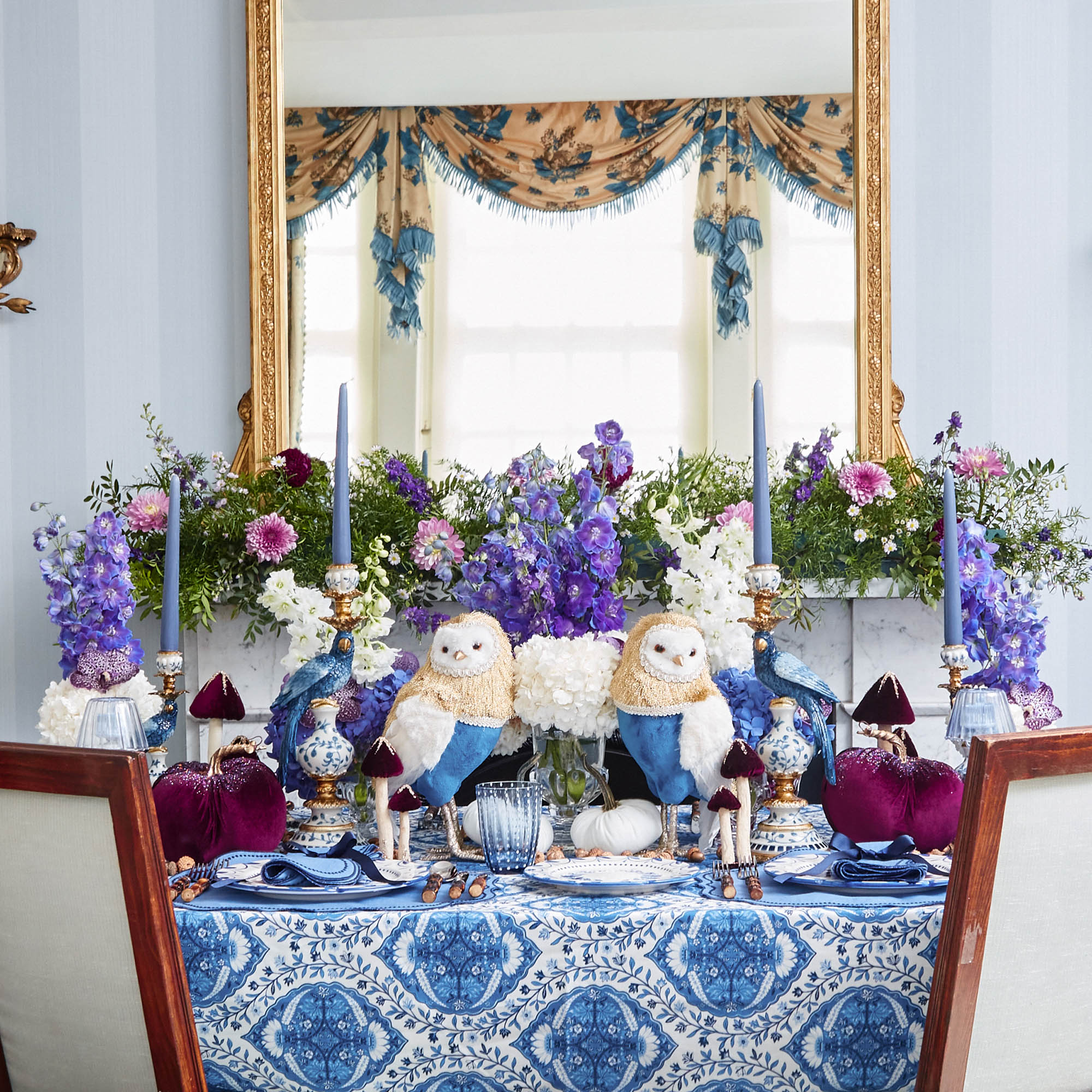 Angelina Aubergine & Blue Placemats (Set of 4)