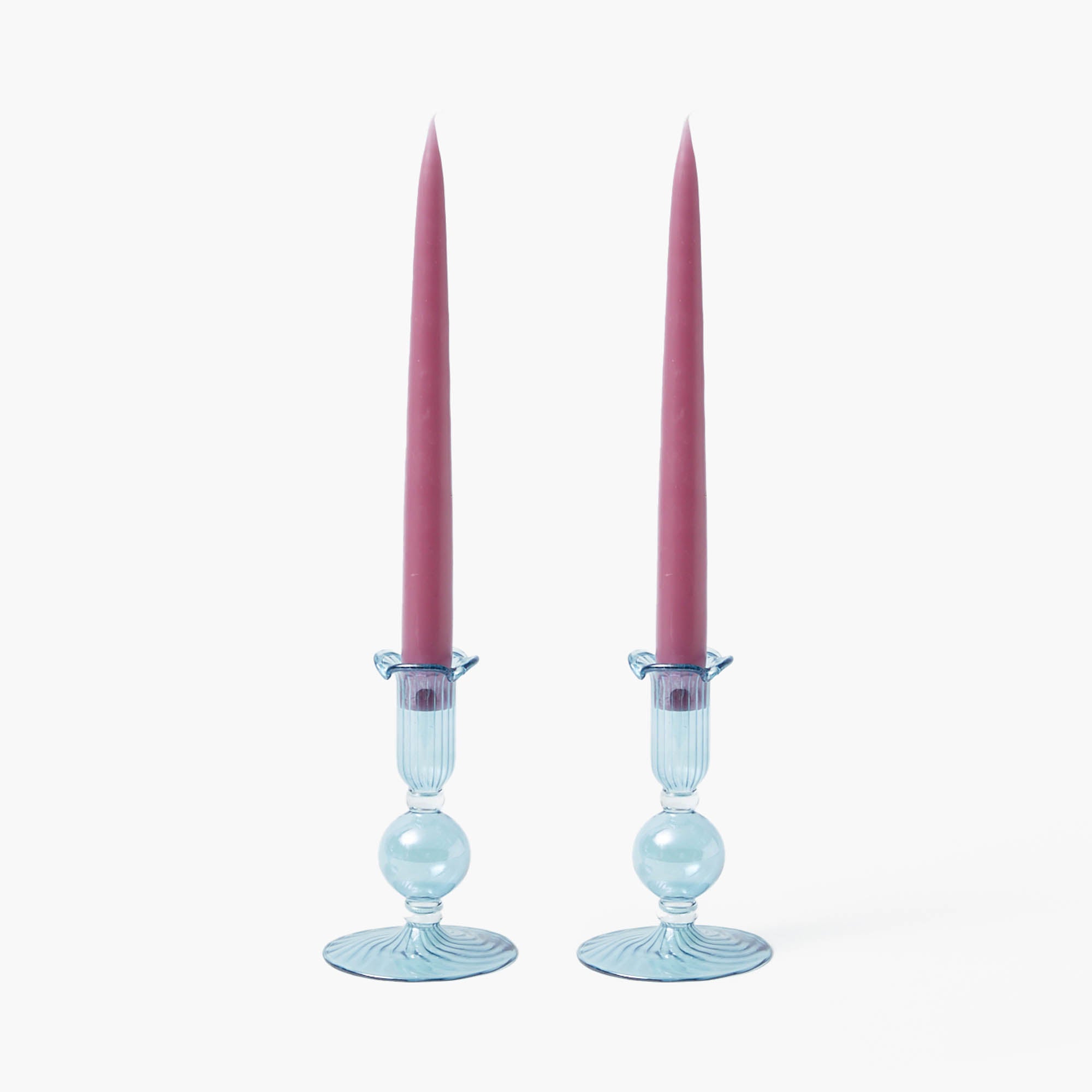 Small Eden Blue Candle Holder (Pair)