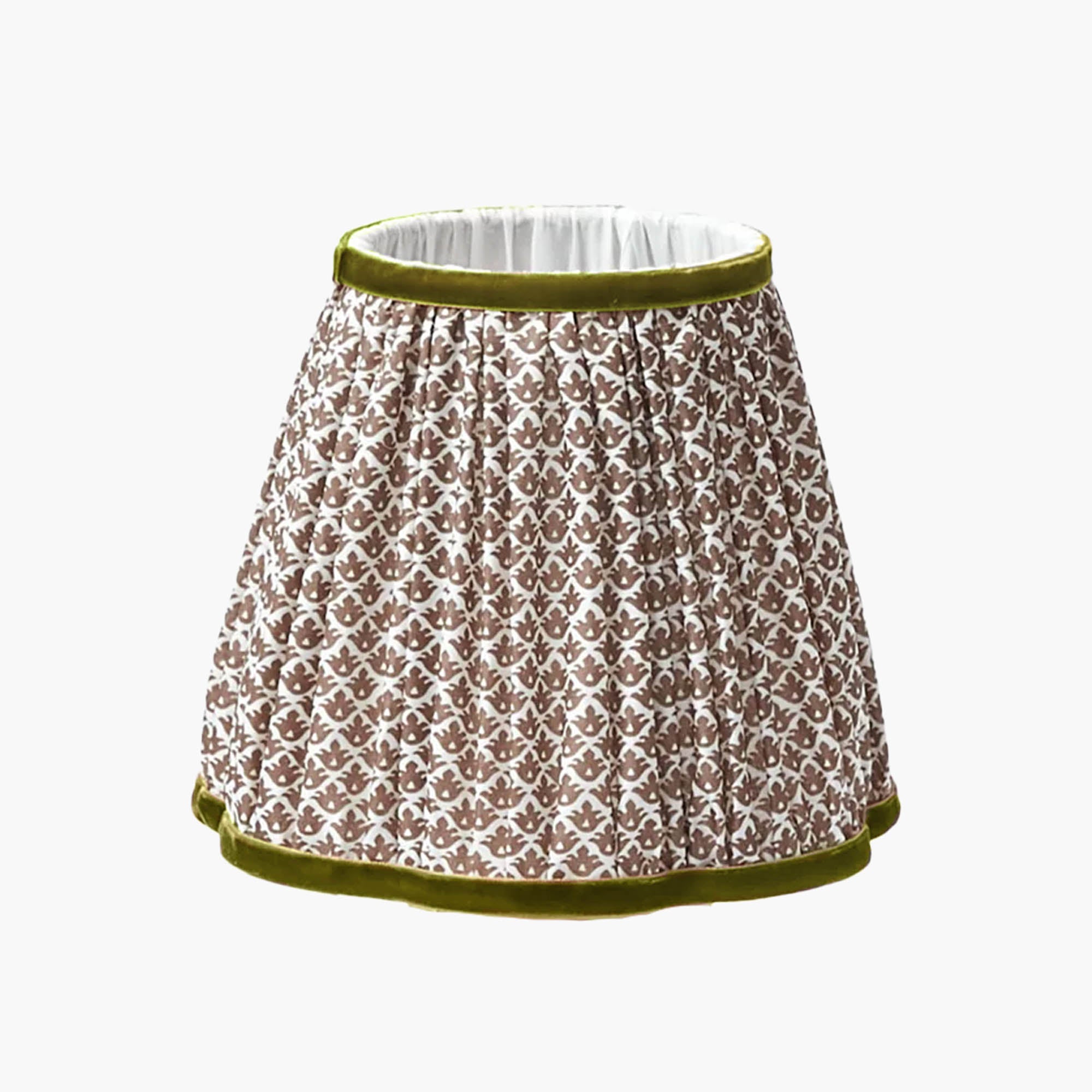 Chocolate & Olive Lotus Lampshade (18cm)