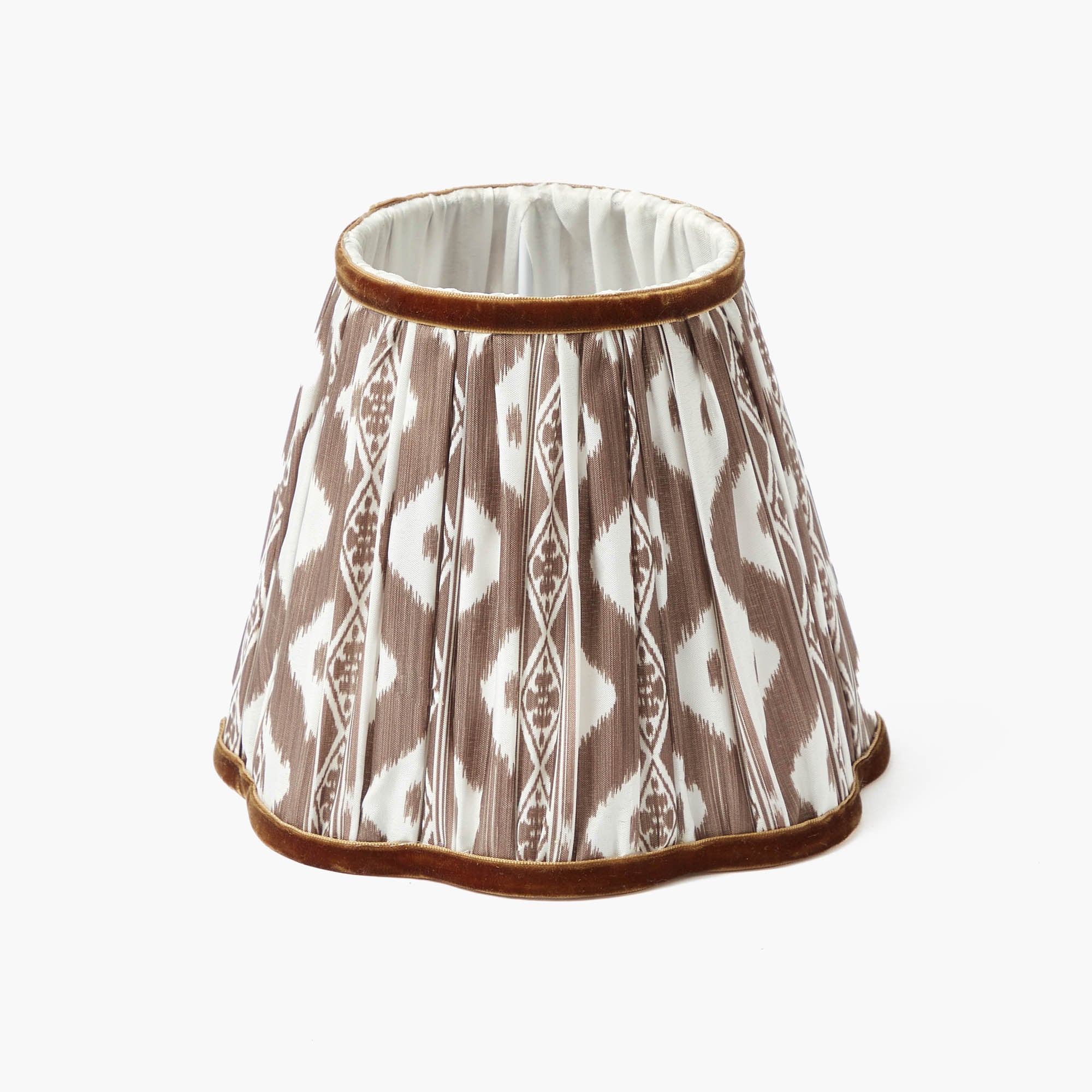 Chocolate Brown Ikat Lampshade (18cm)