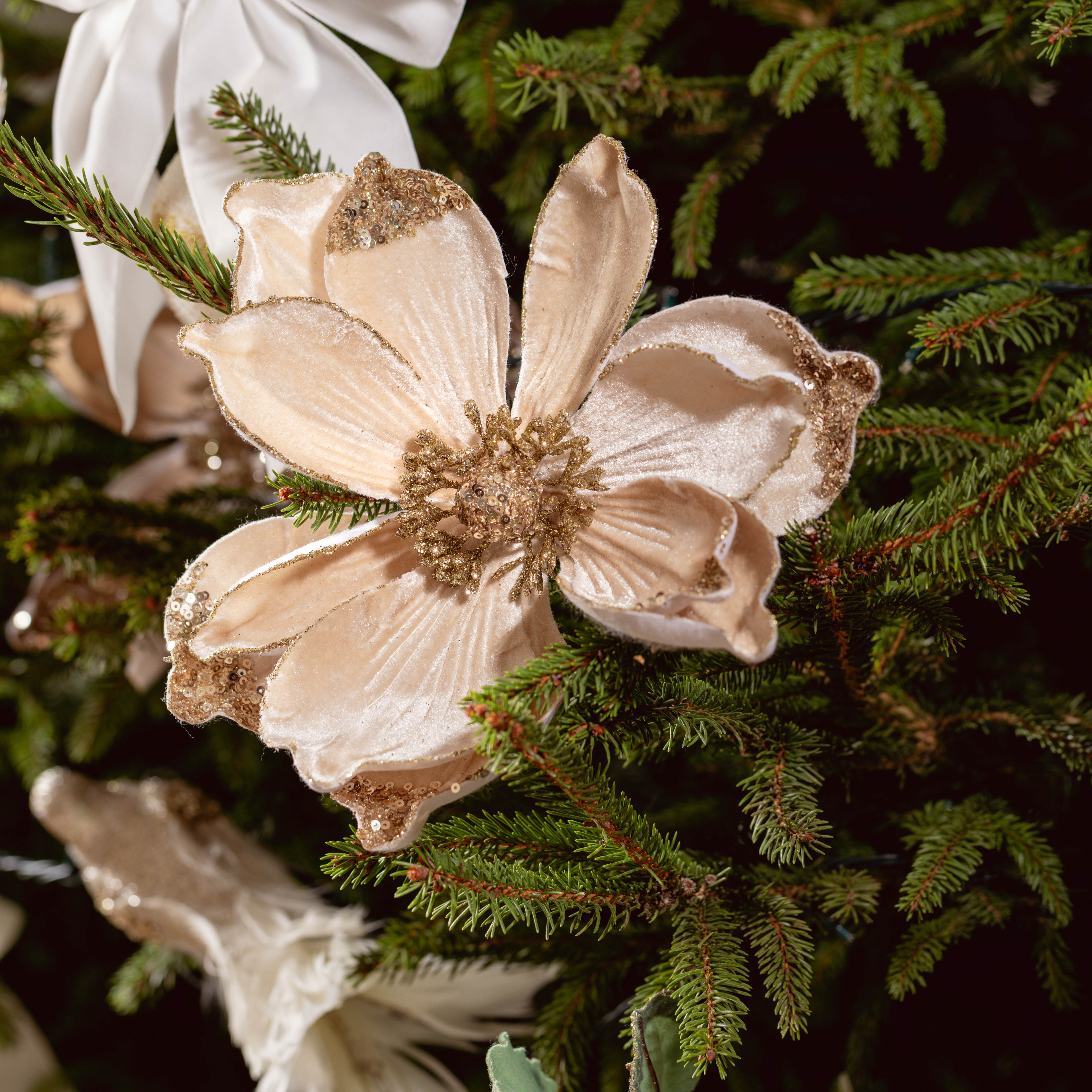 Clip on Green Flower Christmas Tree Ornament (Set of 4) – Mrs. Alice