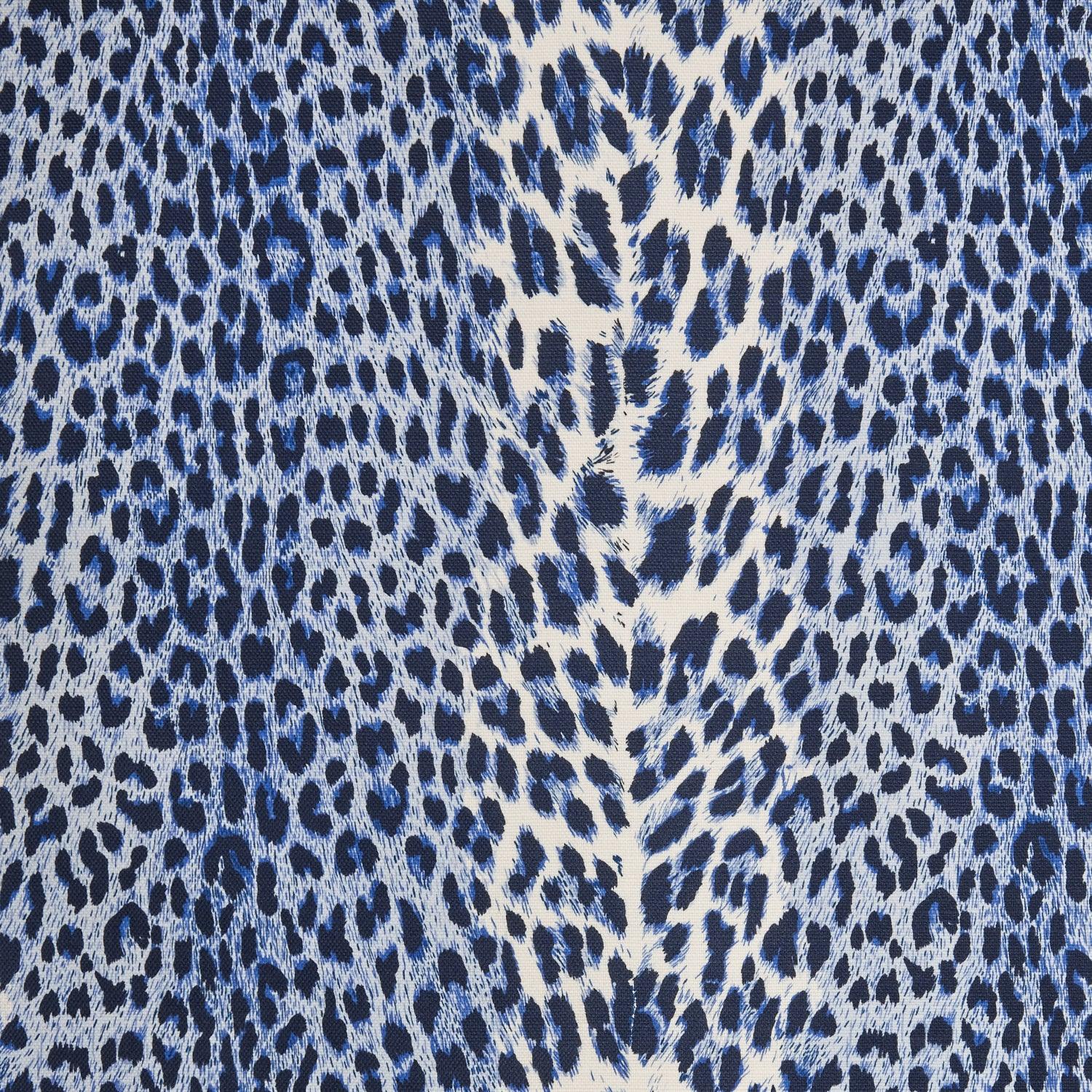 Cobalt Blue Leopard Fabric - Mrs. Alice