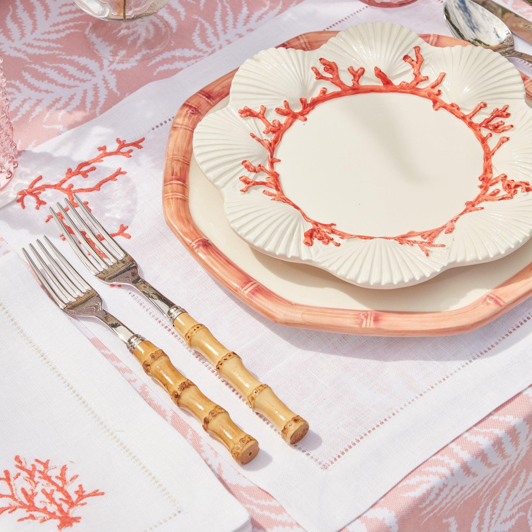 Coral Linen Placemats (Set of 4) - Mrs. Alice