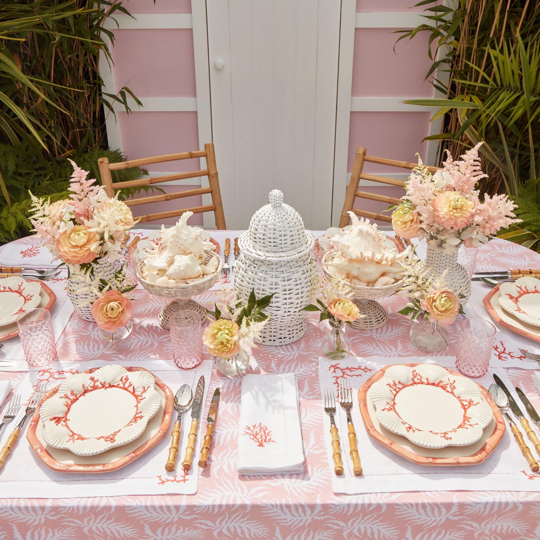 Coral Linen Placemats (Set of 4) - Mrs. Alice