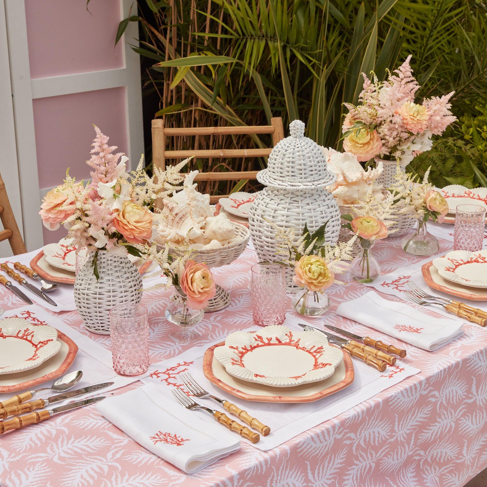 Pistachio Gingham Ruffle Linen Placemats (Set of 4) – Mrs. Alice