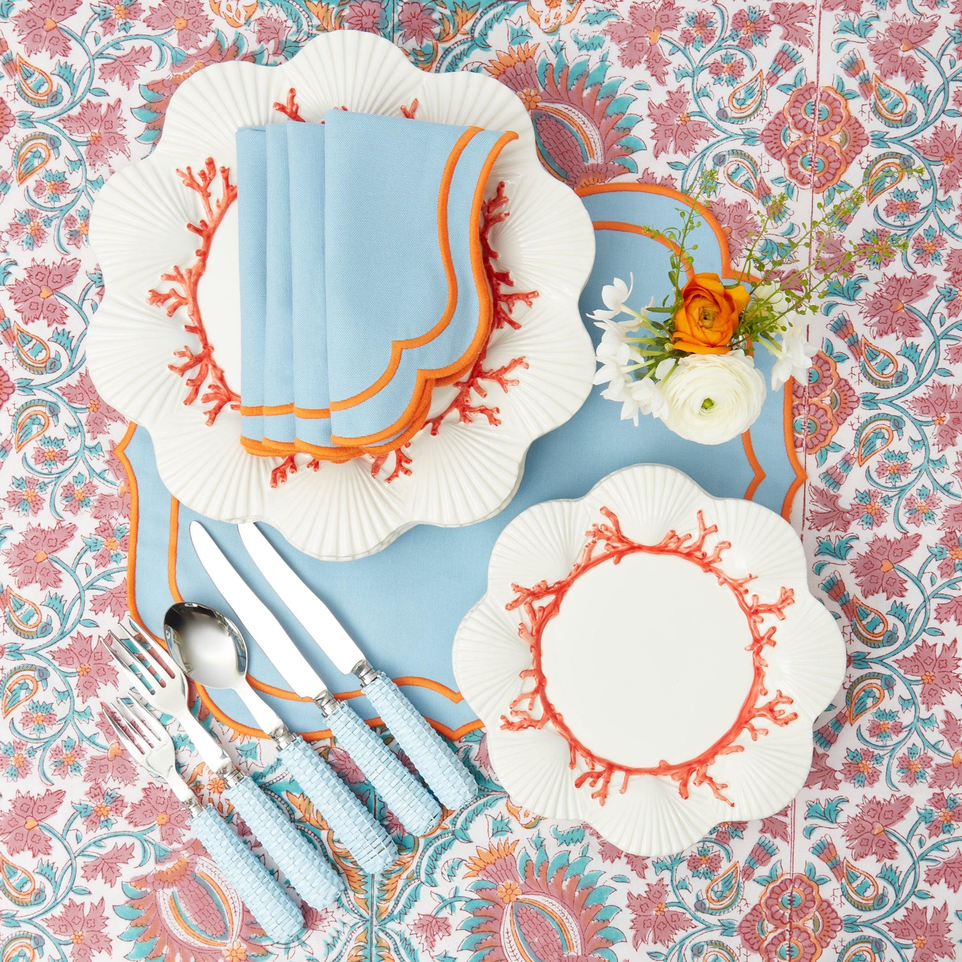 Coral Starter Plates (Set of 4) - Mrs. Alice