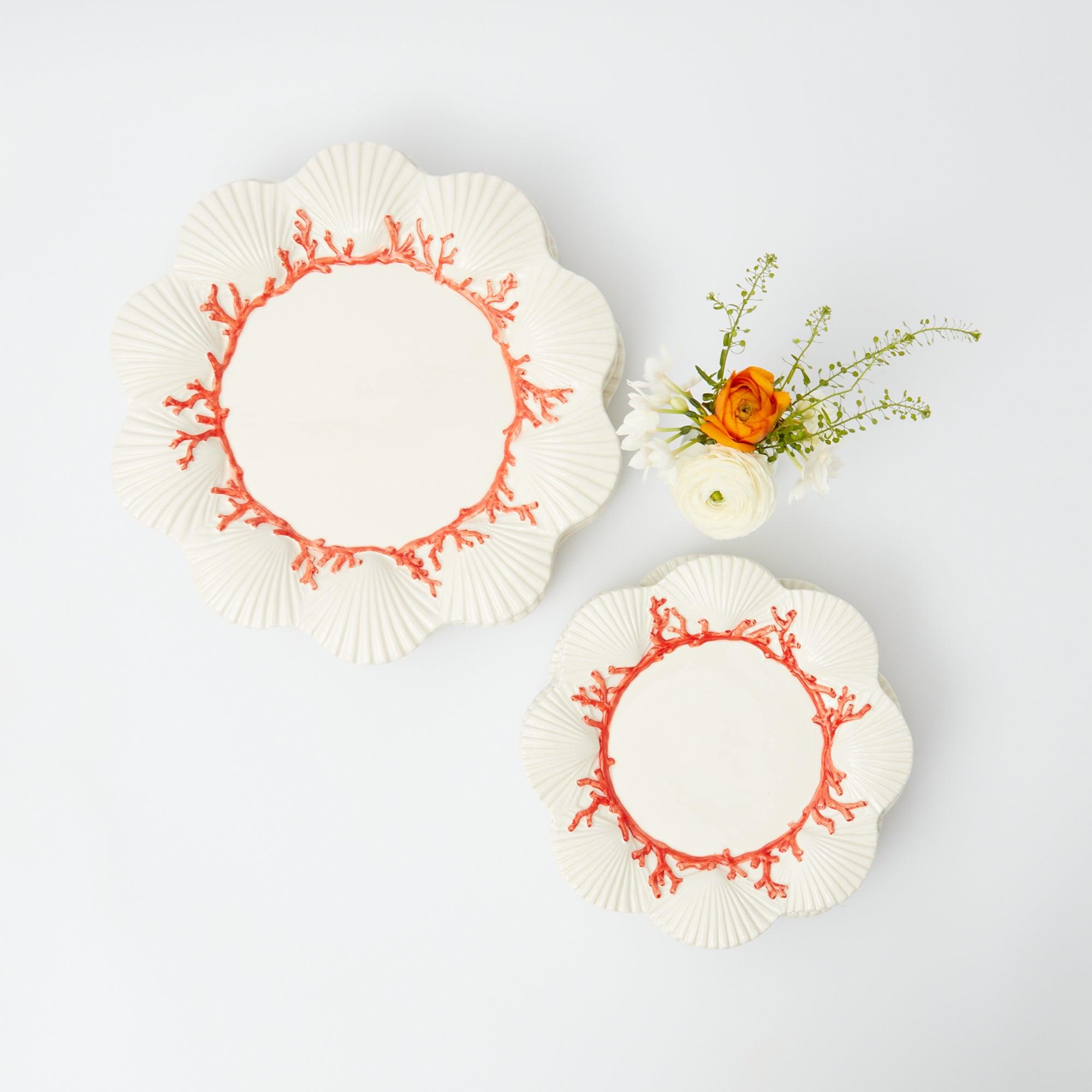 Coral Starter Plates (Set of 4) - Mrs. Alice