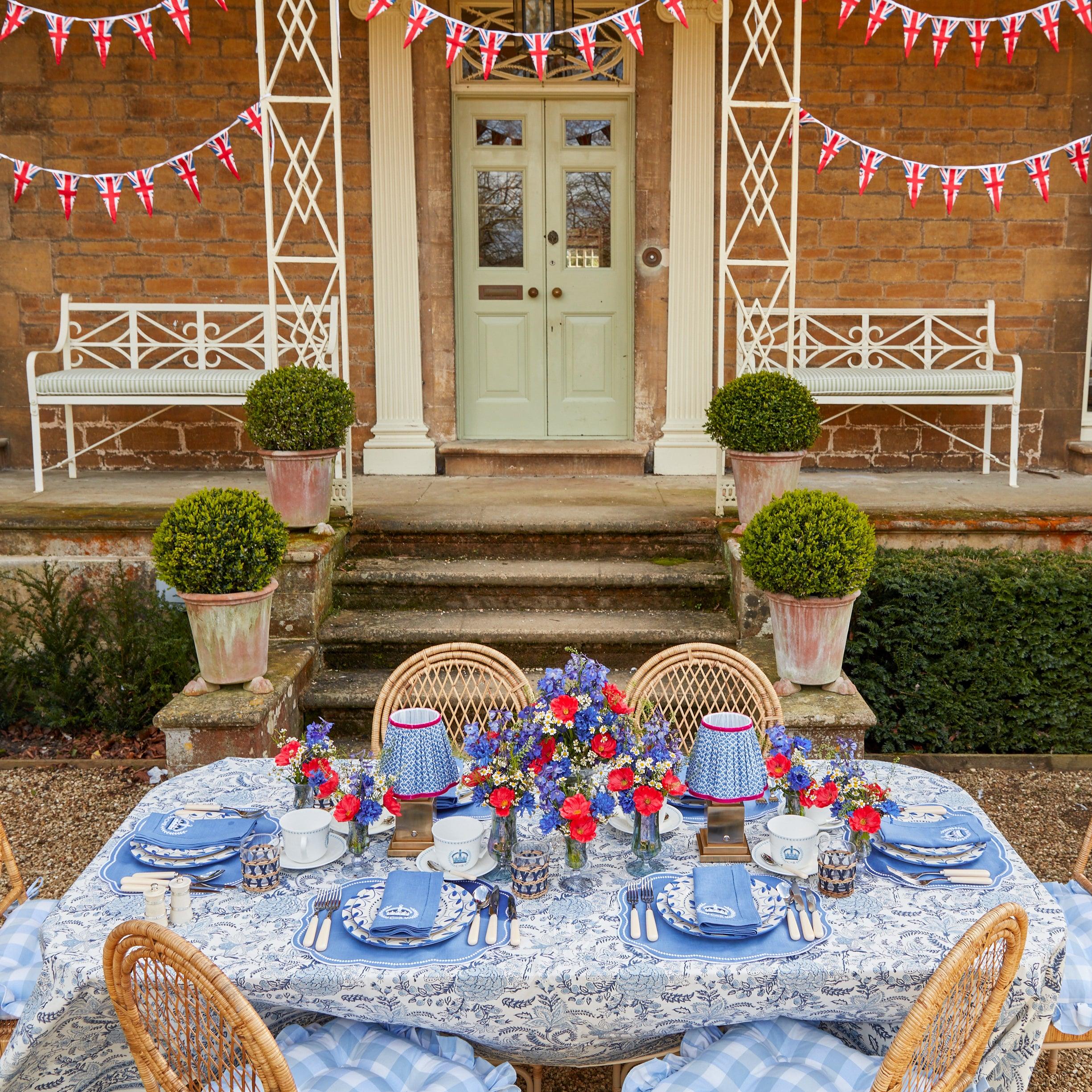 Coronation Blue Linen Napkins (Set of 4) - Mrs. Alice